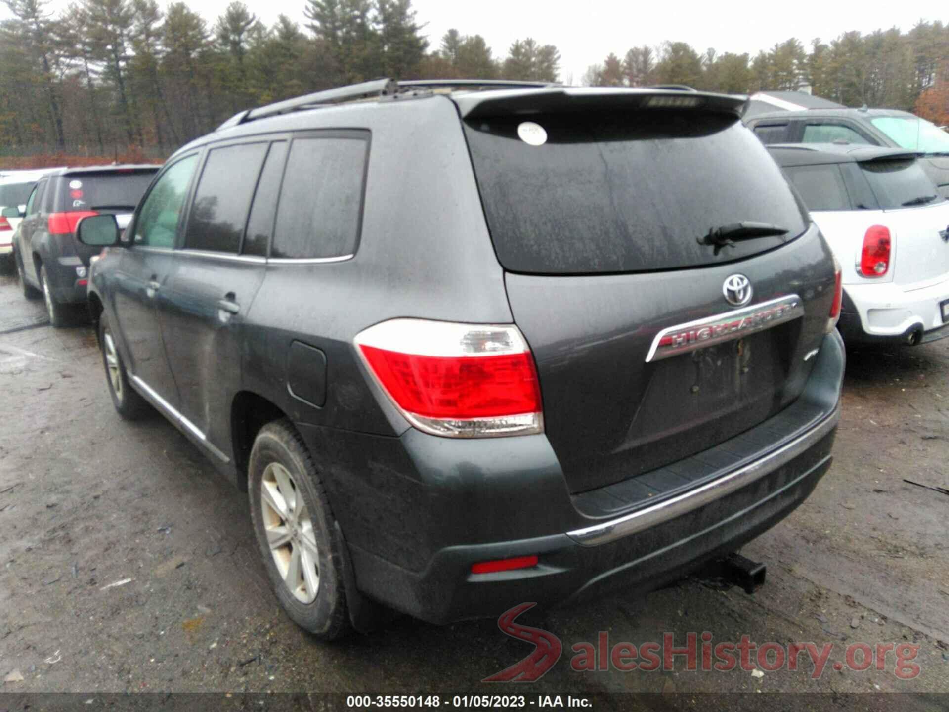 5TDBK3EH5DS244233 2013 TOYOTA HIGHLANDER