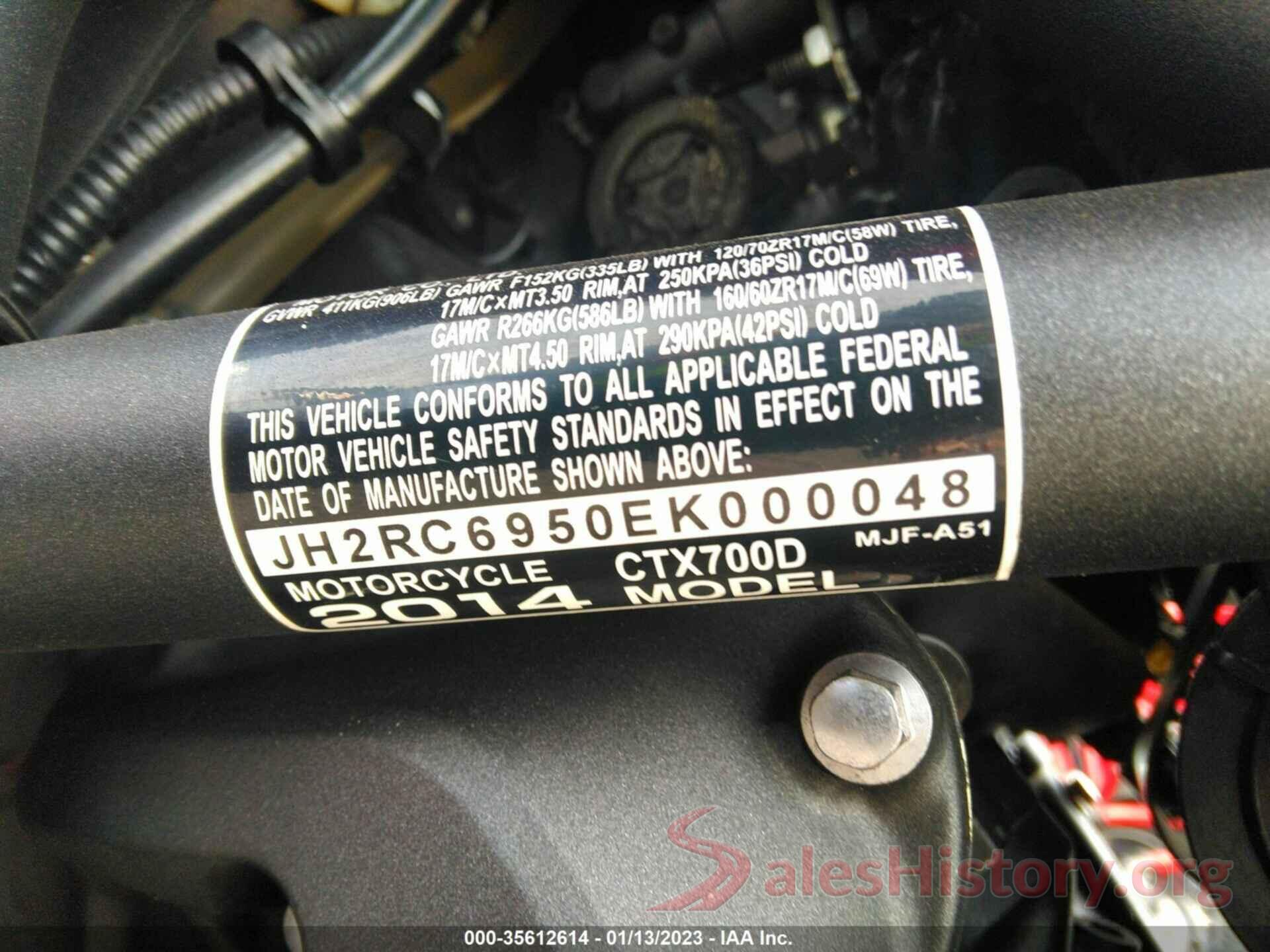 JH2RC6950EK000048 2014 HONDA CTX700