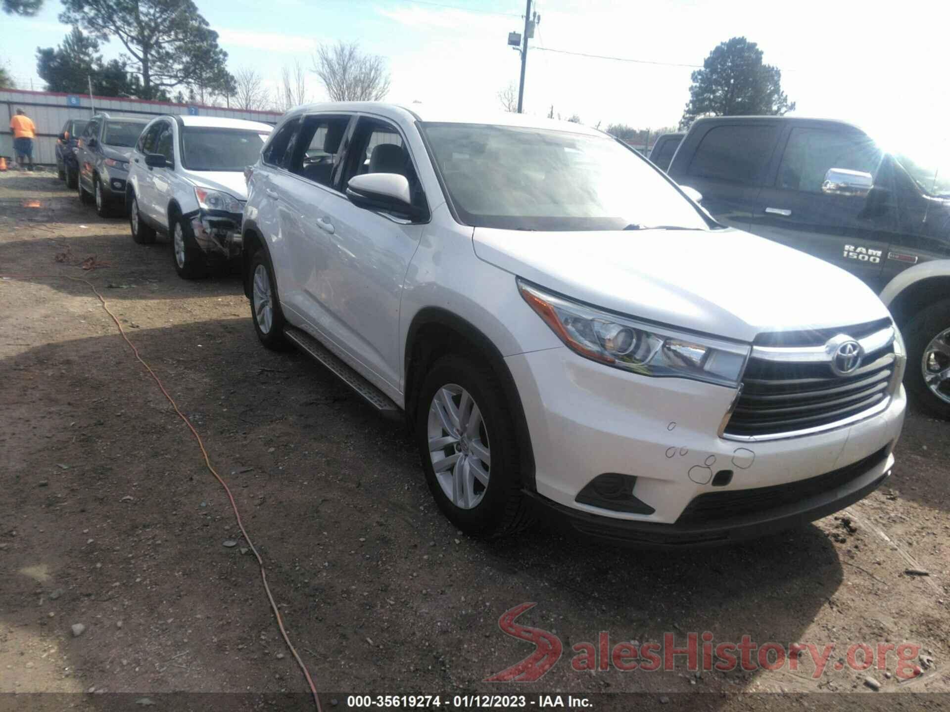 5TDZARFH8FS015230 2015 TOYOTA HIGHLANDER