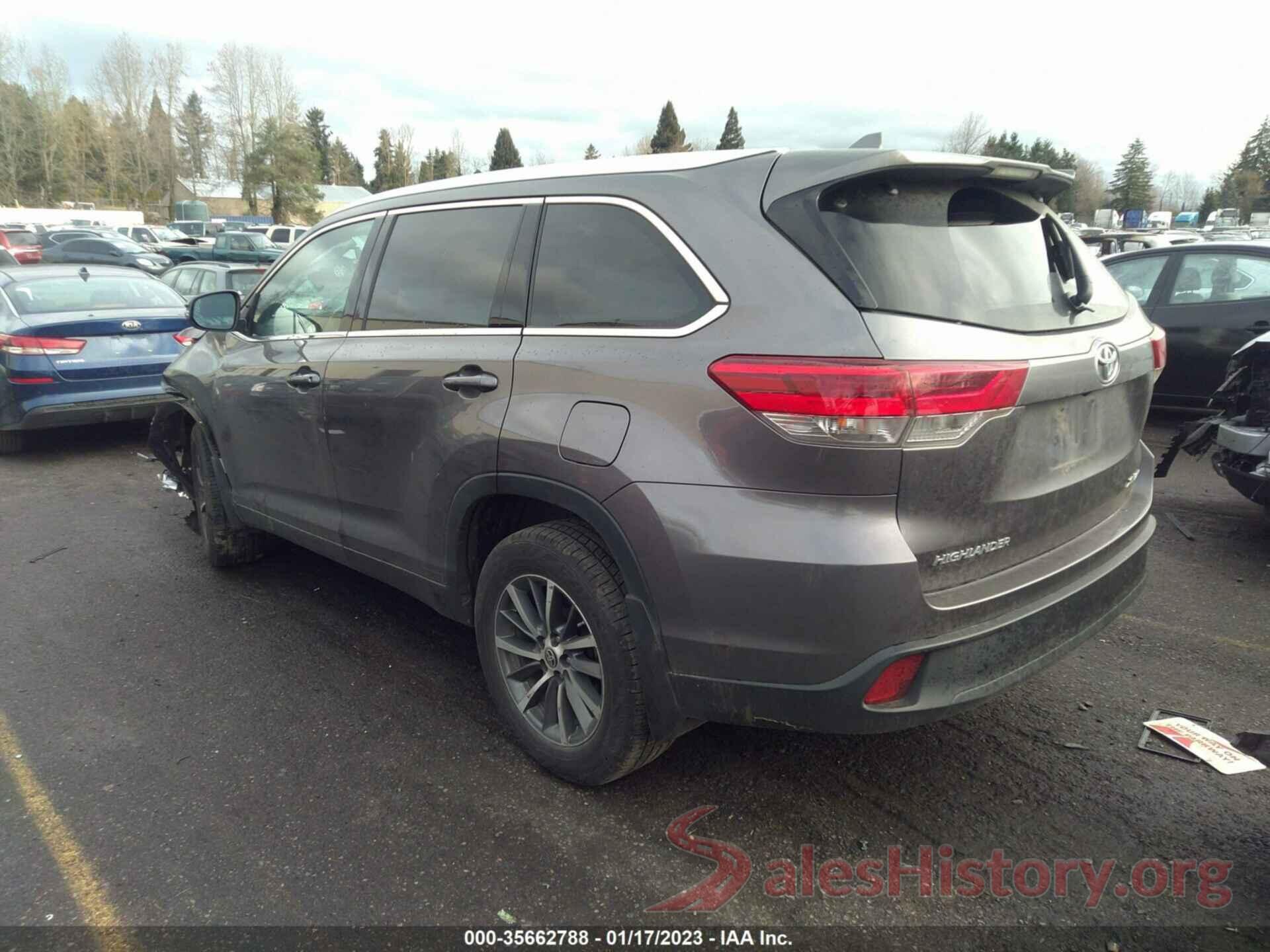 5TDJZRFH0KS746931 2019 TOYOTA HIGHLANDER