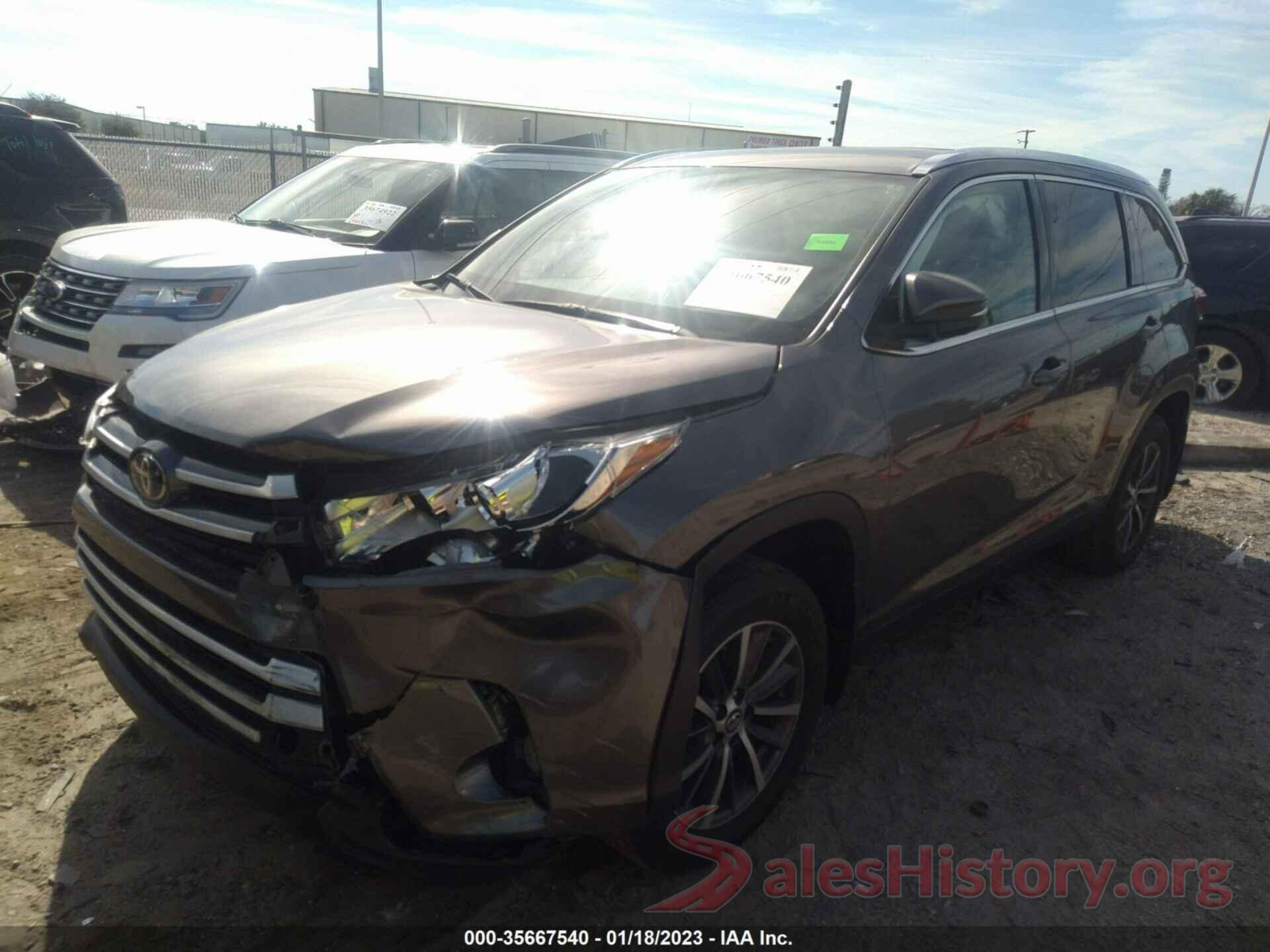 5TDJZRFH0KS994760 2019 TOYOTA HIGHLANDER