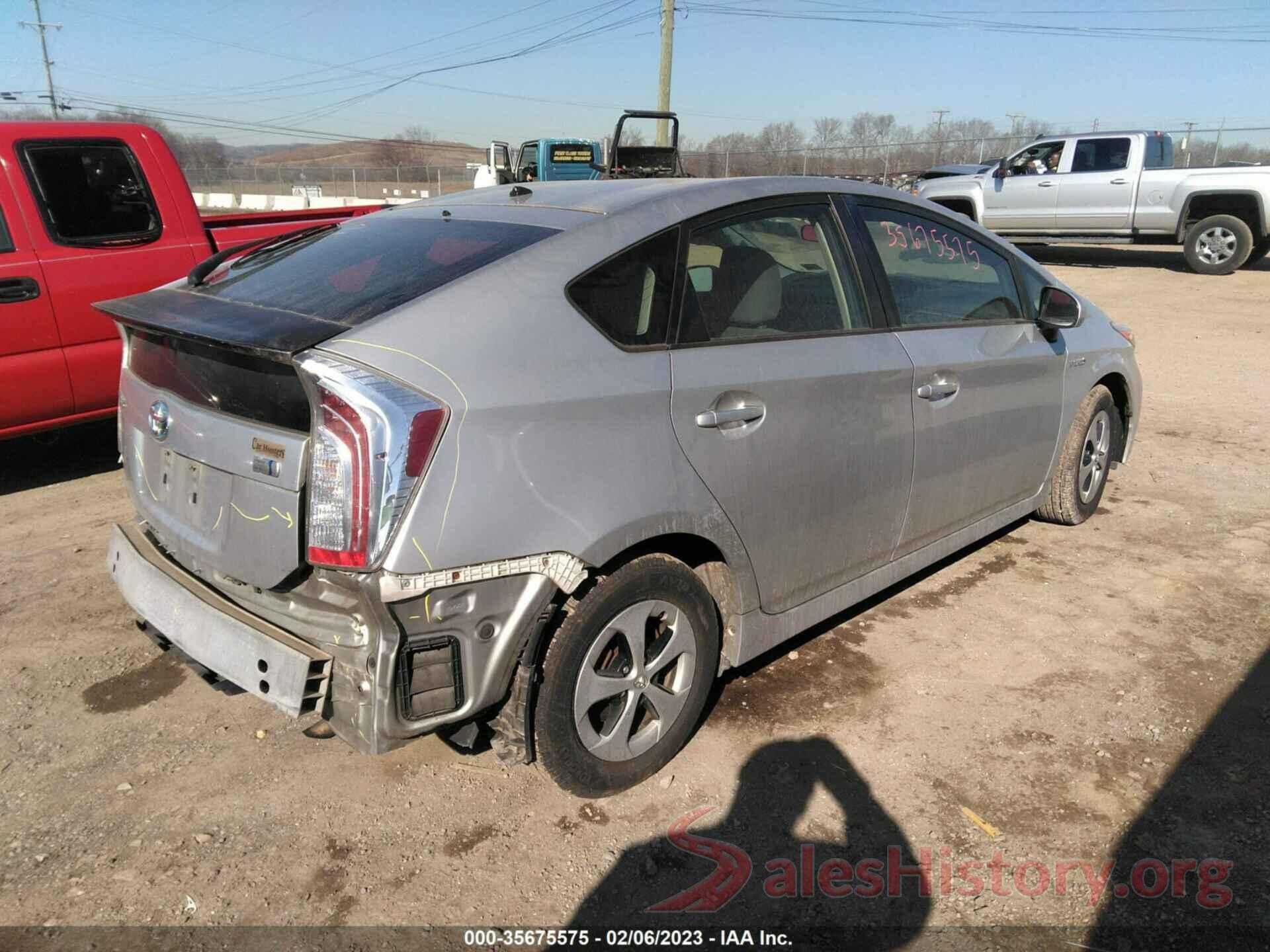 JTDKN3DUXC5462498 2012 TOYOTA PRIUS