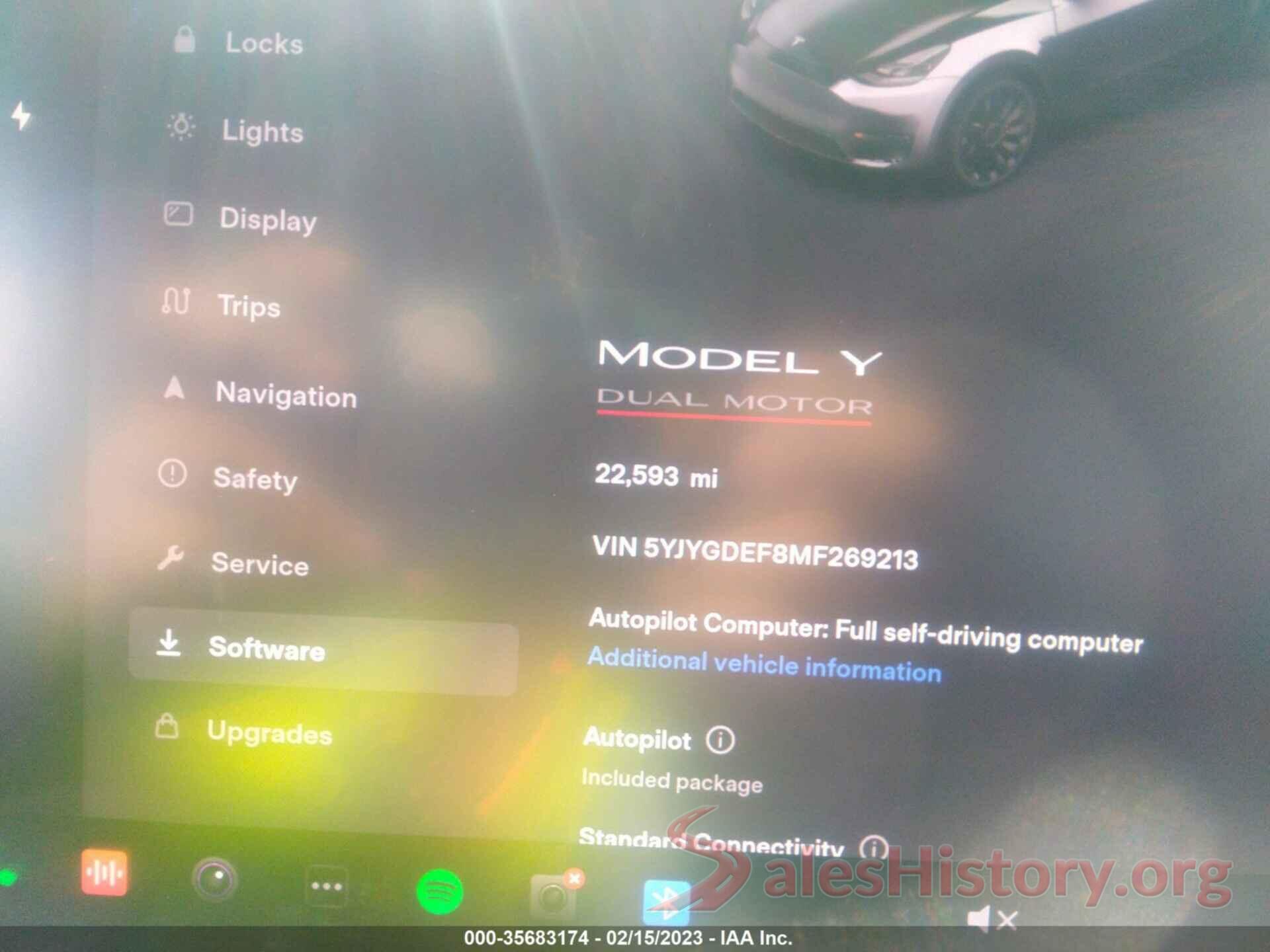 5YJYGDEF8MF269213 2021 TESLA MODEL Y