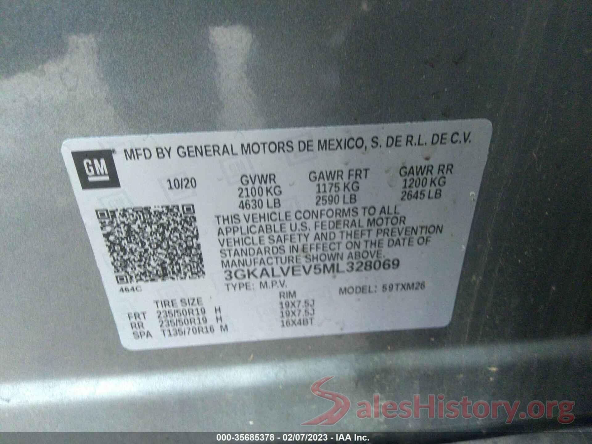 3GKALVEV5ML328069 2021 GMC TERRAIN