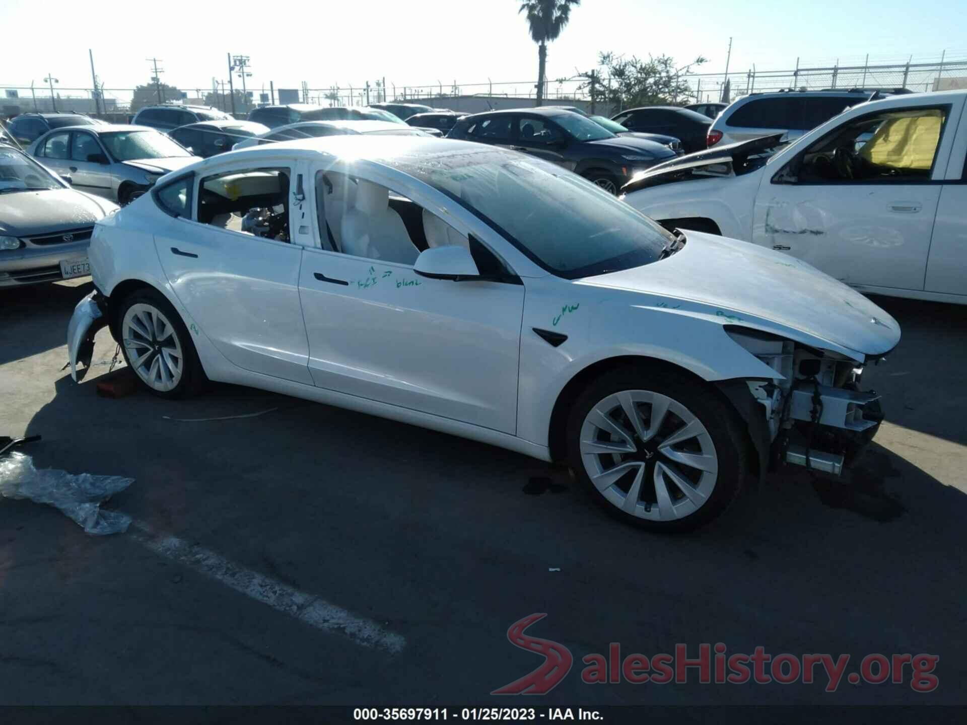 5YJ3E1EB2MF015654 2021 TESLA MODEL 3