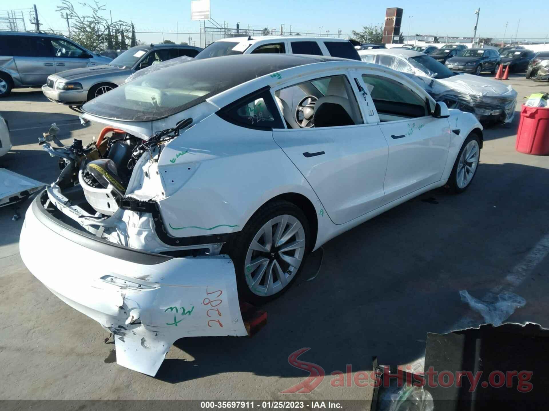 5YJ3E1EB2MF015654 2021 TESLA MODEL 3