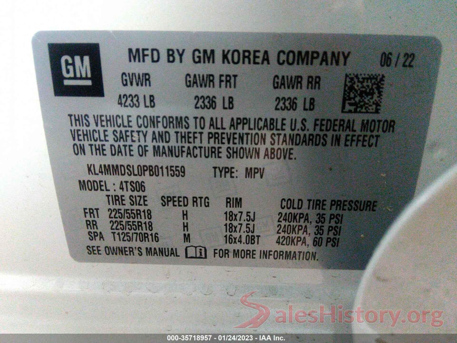 KL4MMDSL0PB011559 2023 BUICK ENCORE GX