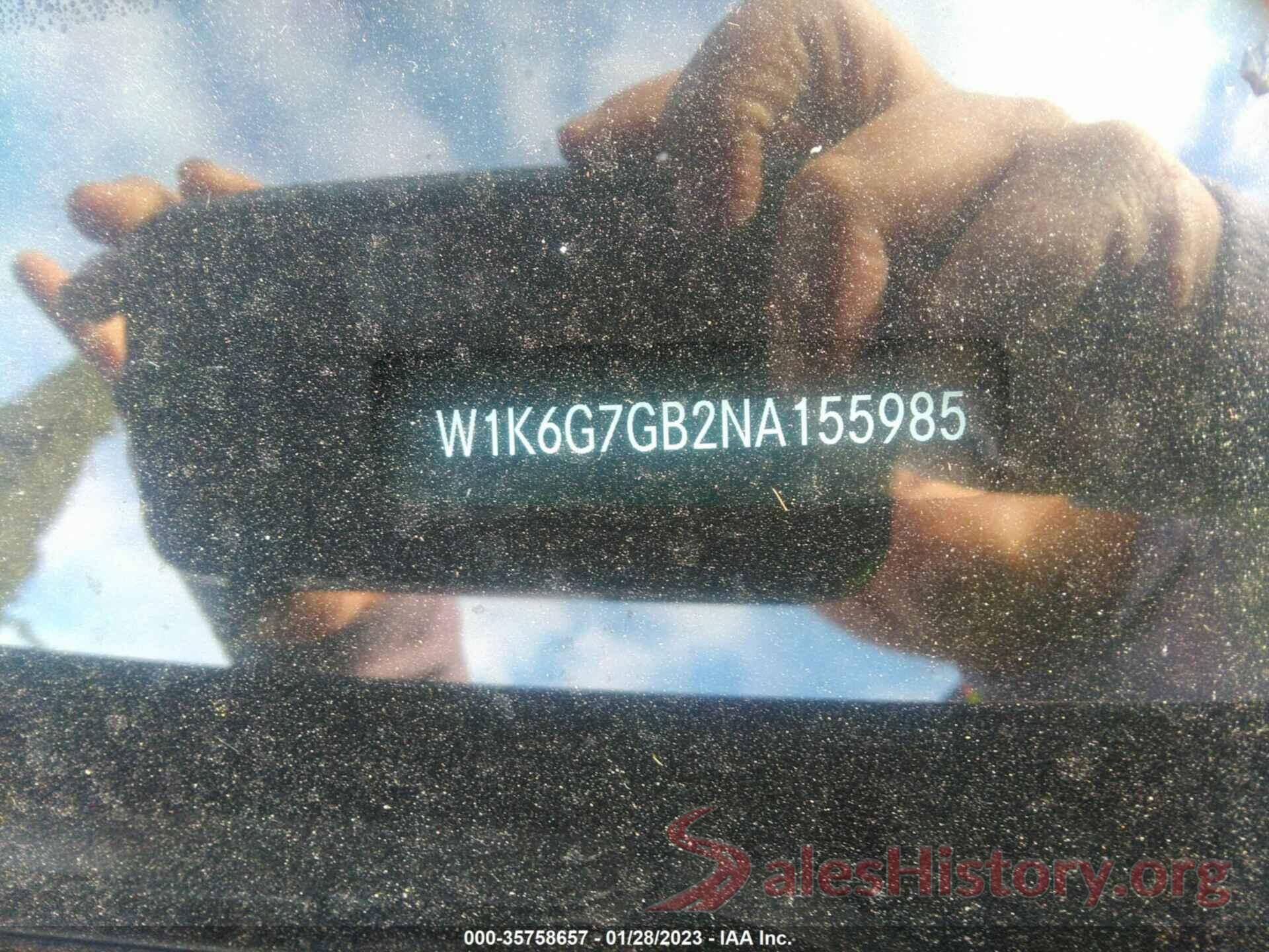 W1K6G7GB2NA155985 2022 MERCEDES-BENZ S-CLASS