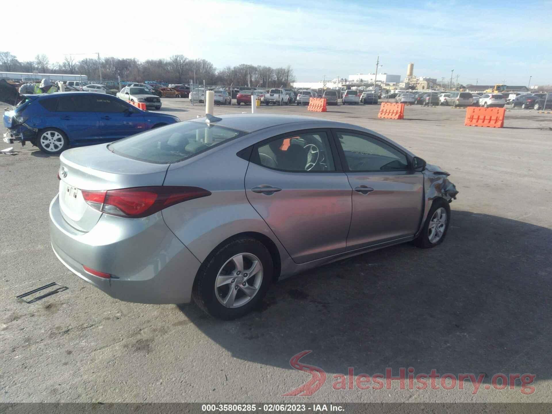 5NPDH4AE9FH579593 2015 HYUNDAI ELANTRA