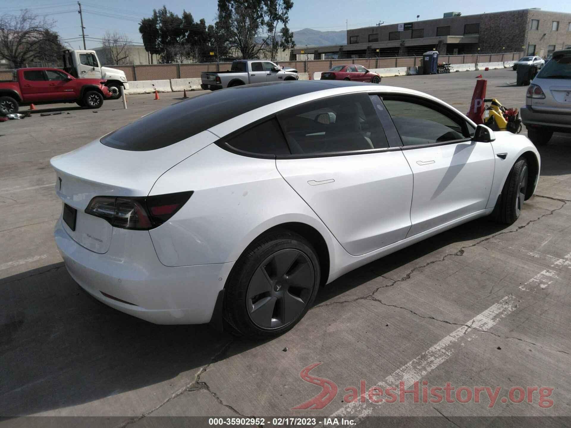 5YJ3E1EB1NF154496 2022 TESLA MODEL 3