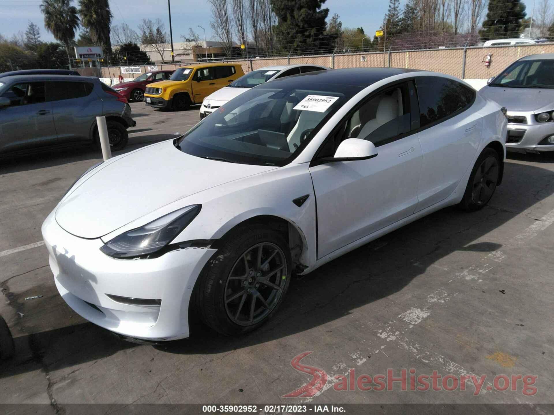 5YJ3E1EB1NF154496 2022 TESLA MODEL 3