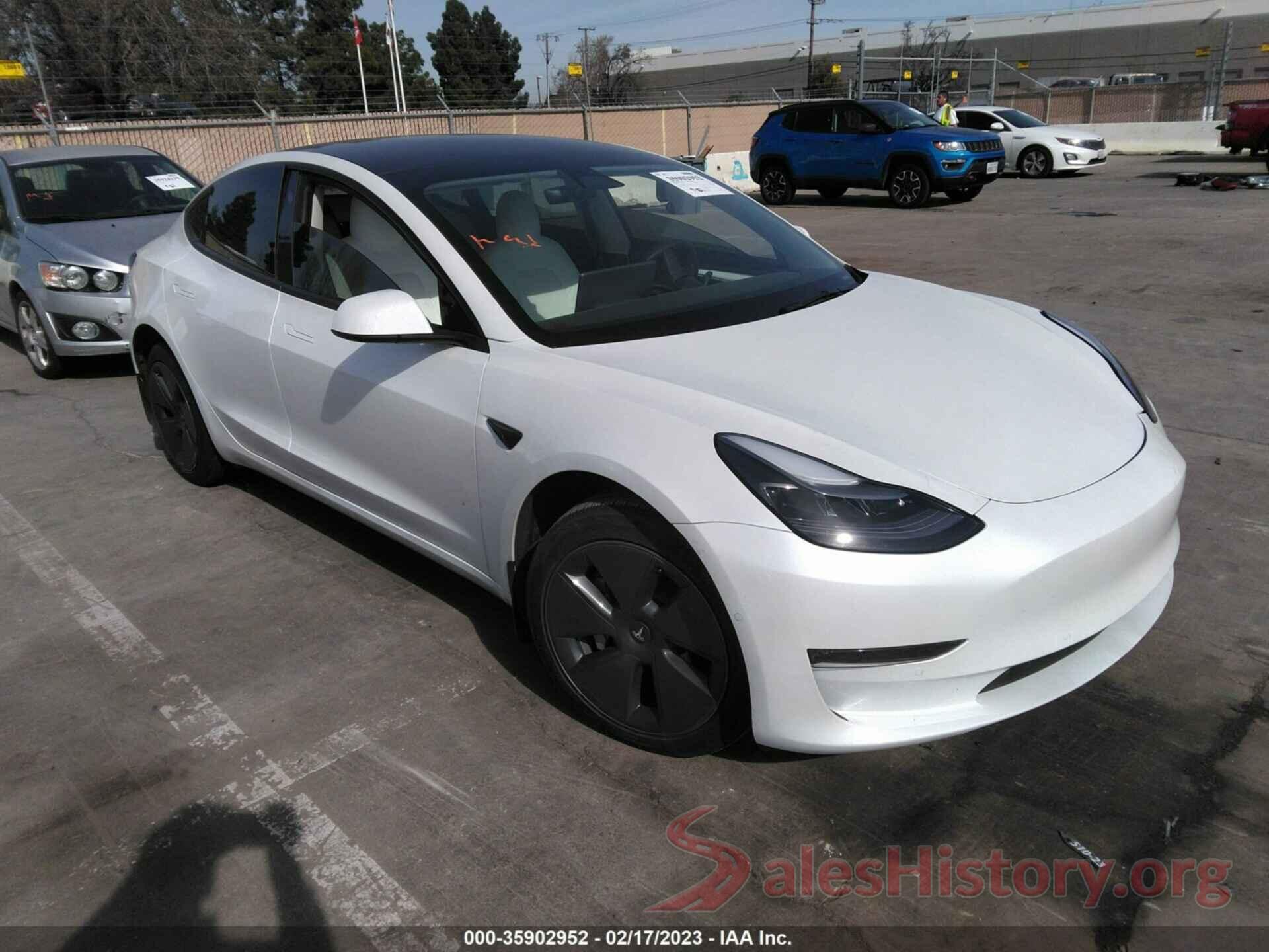 5YJ3E1EB1NF154496 2022 TESLA MODEL 3