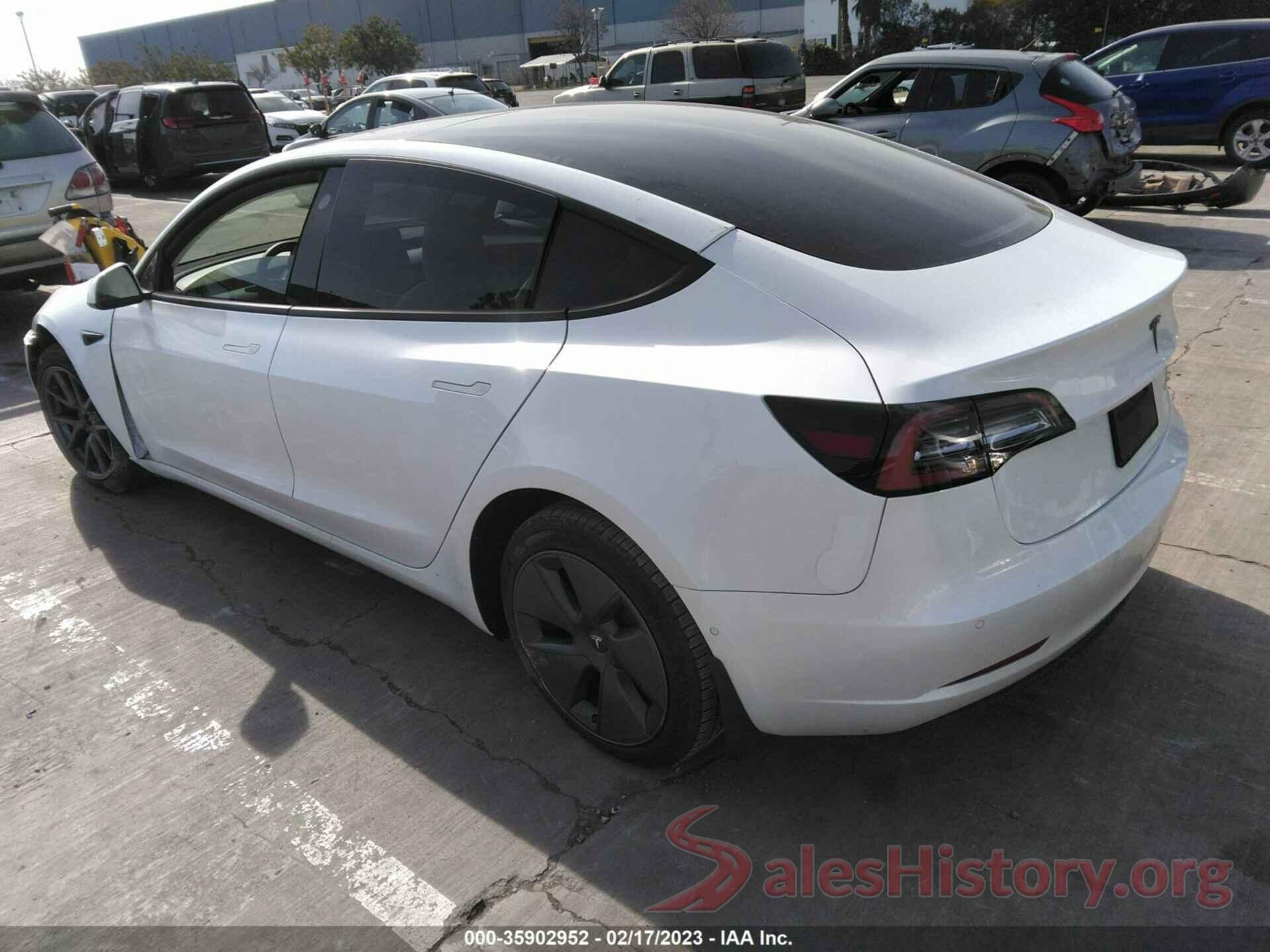 5YJ3E1EB1NF154496 2022 TESLA MODEL 3