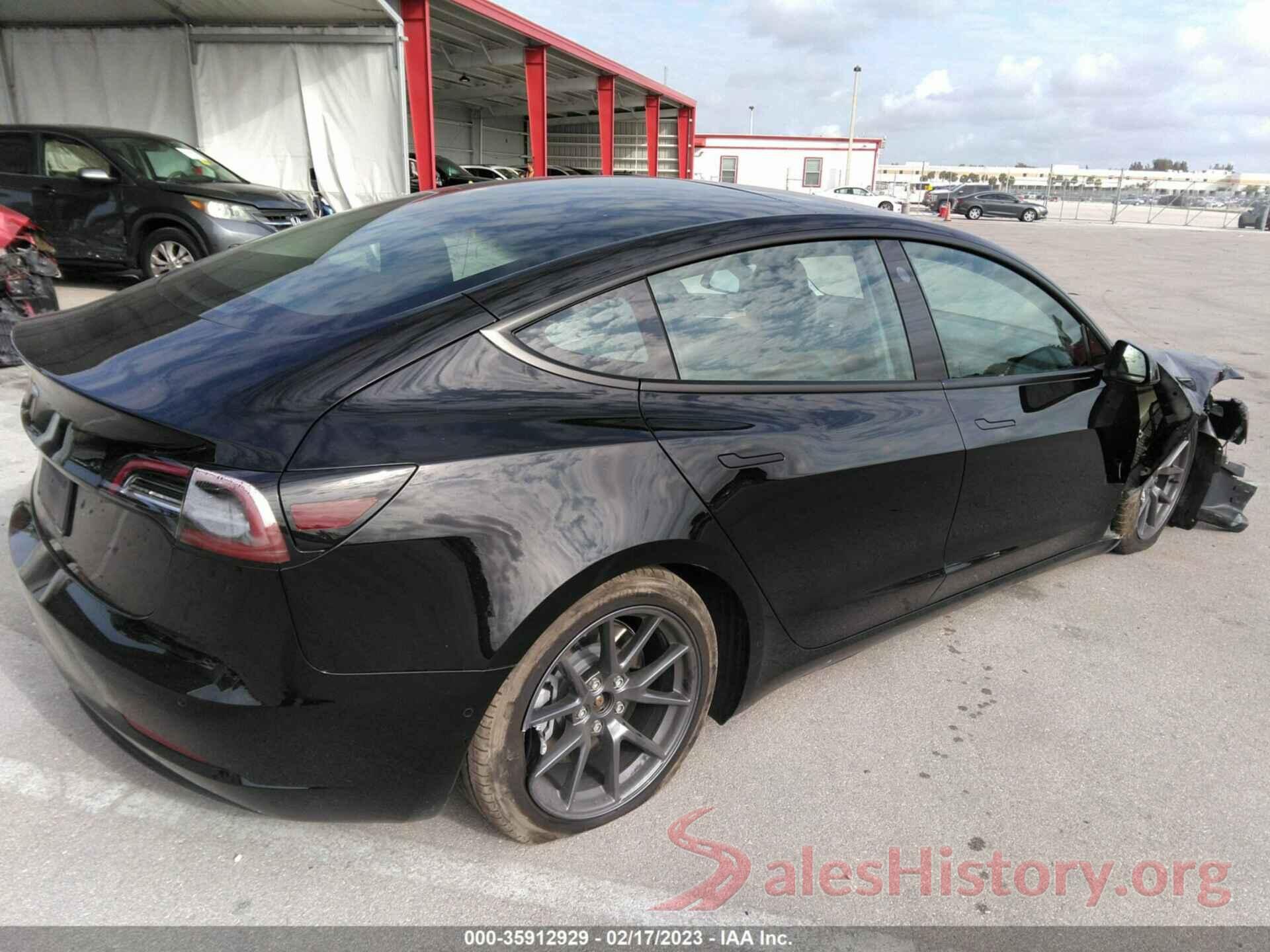 5YJ3E1EA0NF323639 2022 TESLA MODEL 3