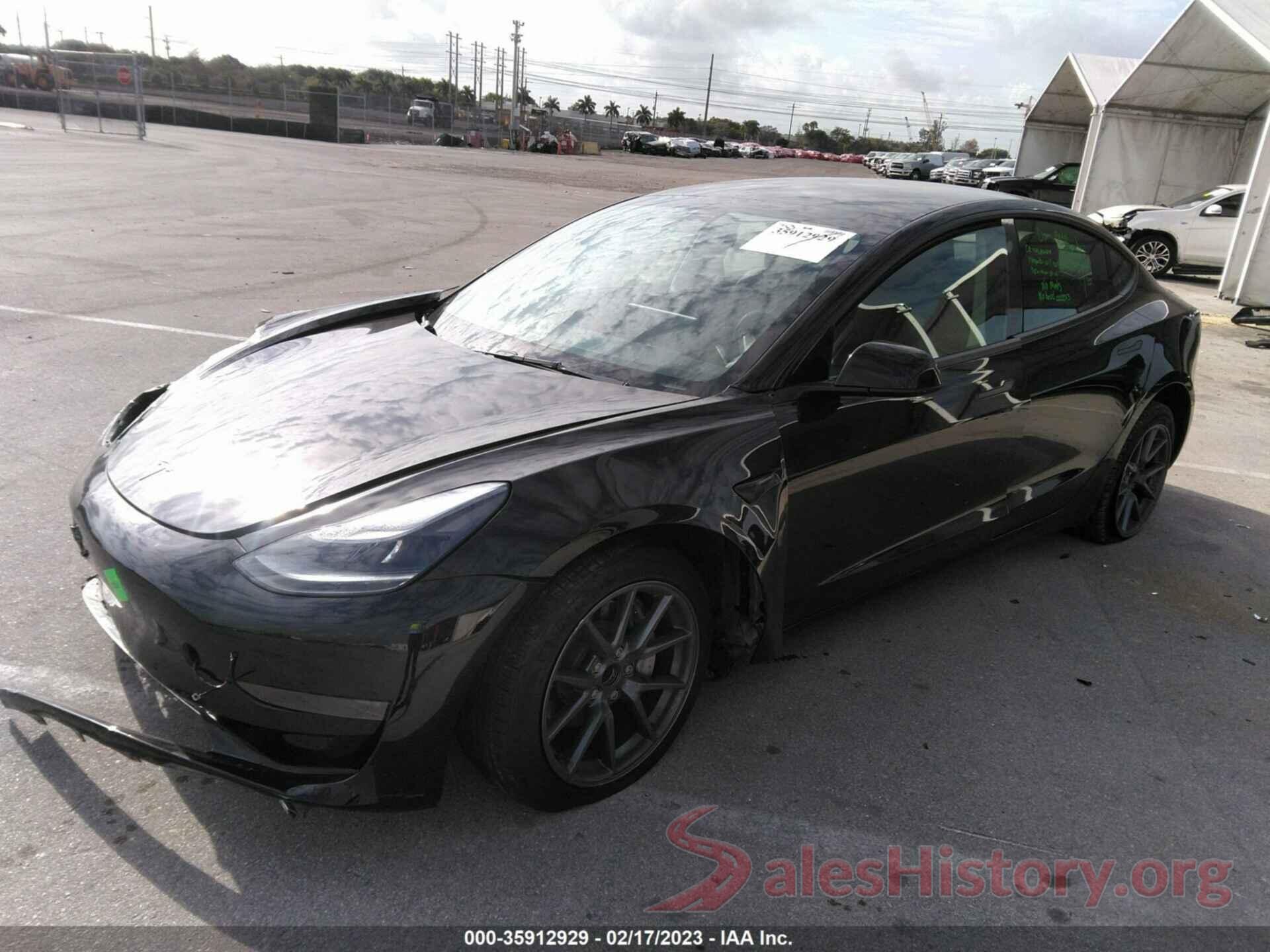 5YJ3E1EA0NF323639 2022 TESLA MODEL 3