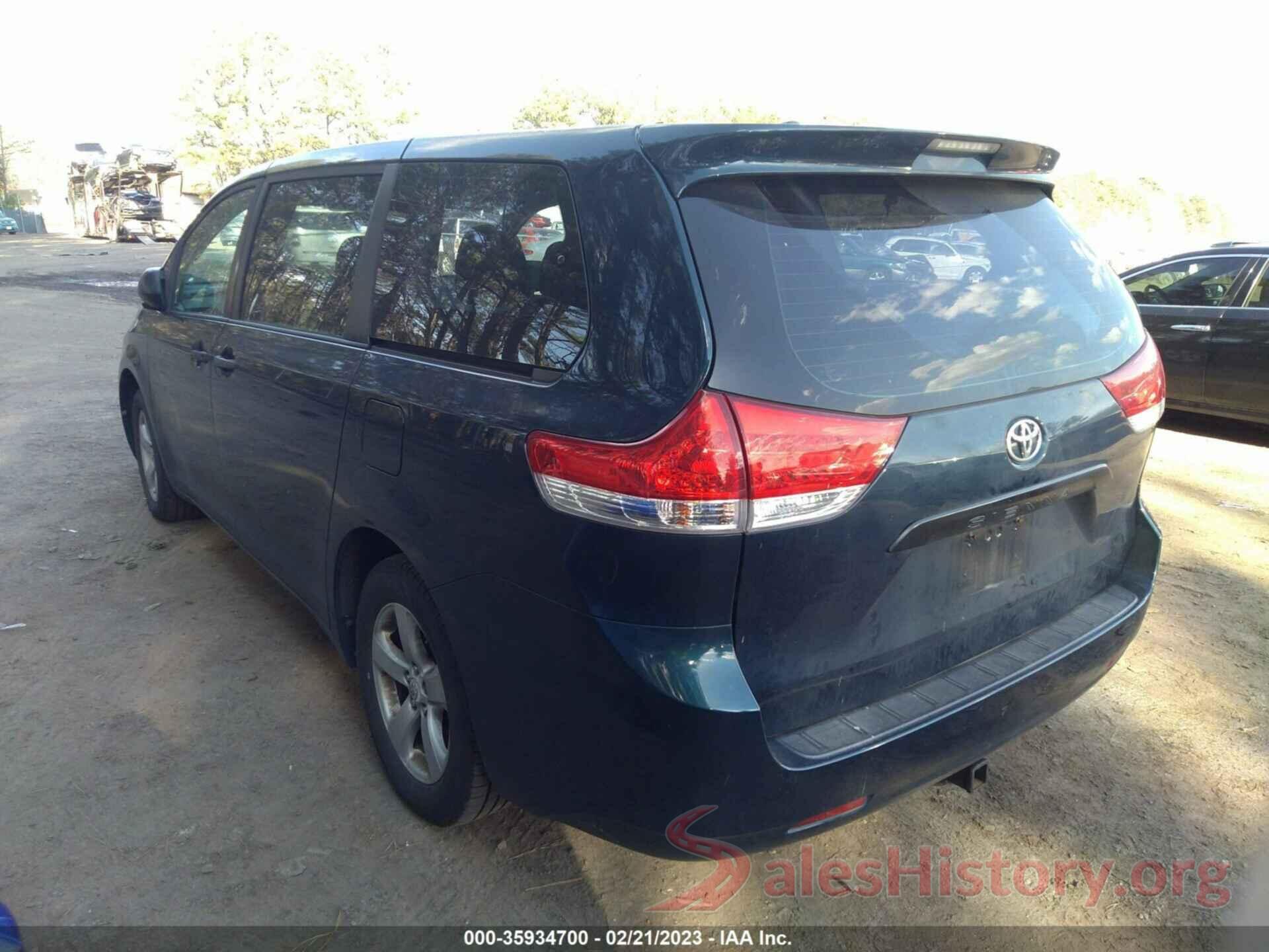 5TDKA3DC8BS007550 2011 TOYOTA SIENNA