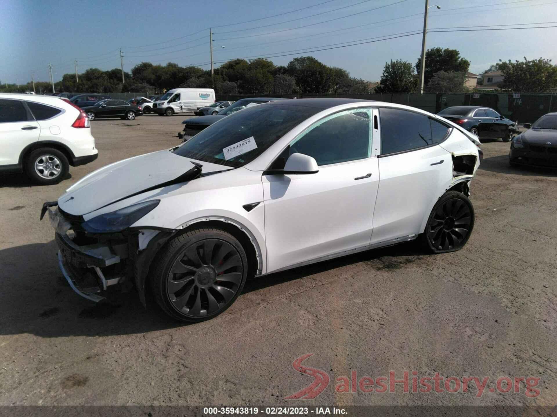 7SAYGDEF8NF442054 2022 TESLA MODEL Y