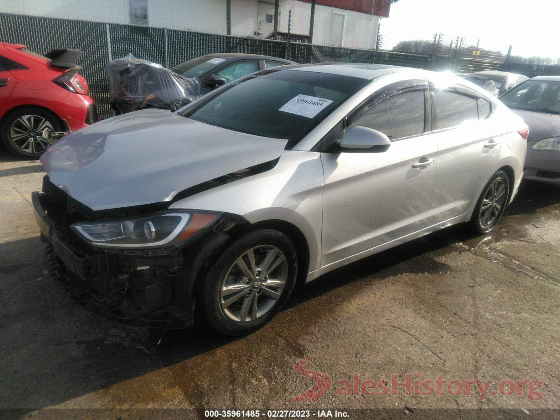 5NPD84LF2JH293910 2018 HYUNDAI ELANTRA