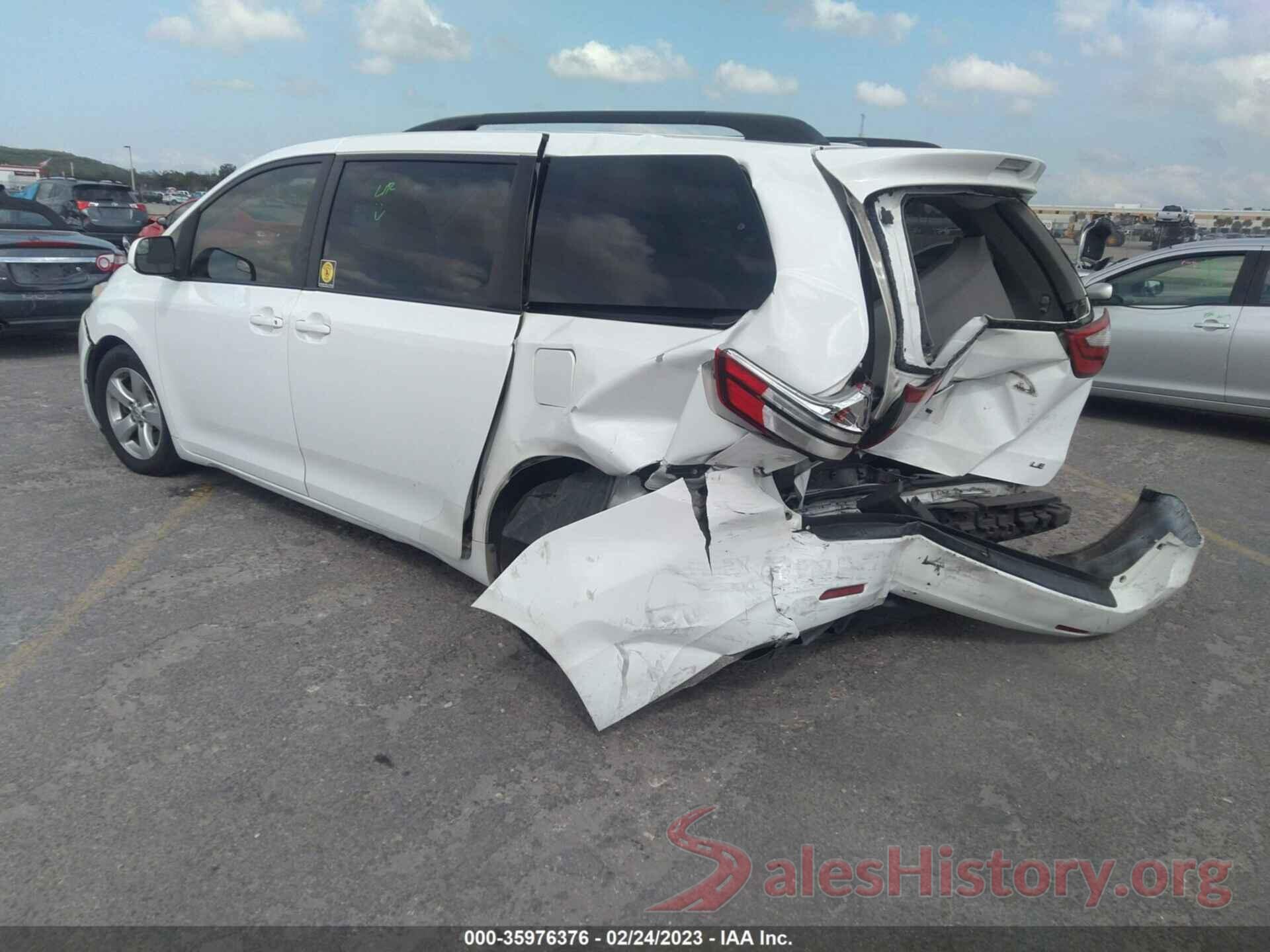 5TDKZ3DC8HS834496 2017 TOYOTA SIENNA