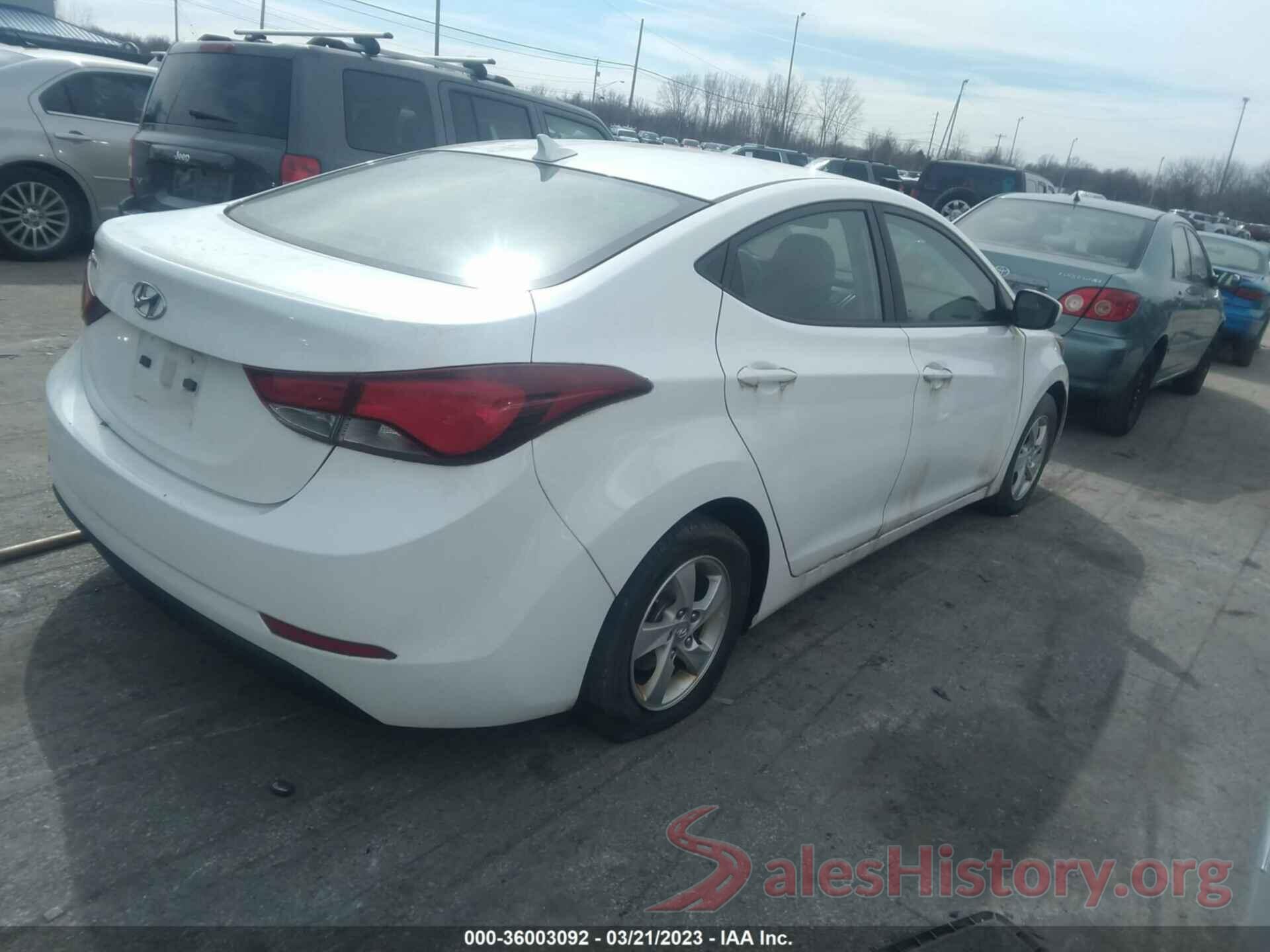 5NPDH4AE9EH458786 2014 HYUNDAI ELANTRA