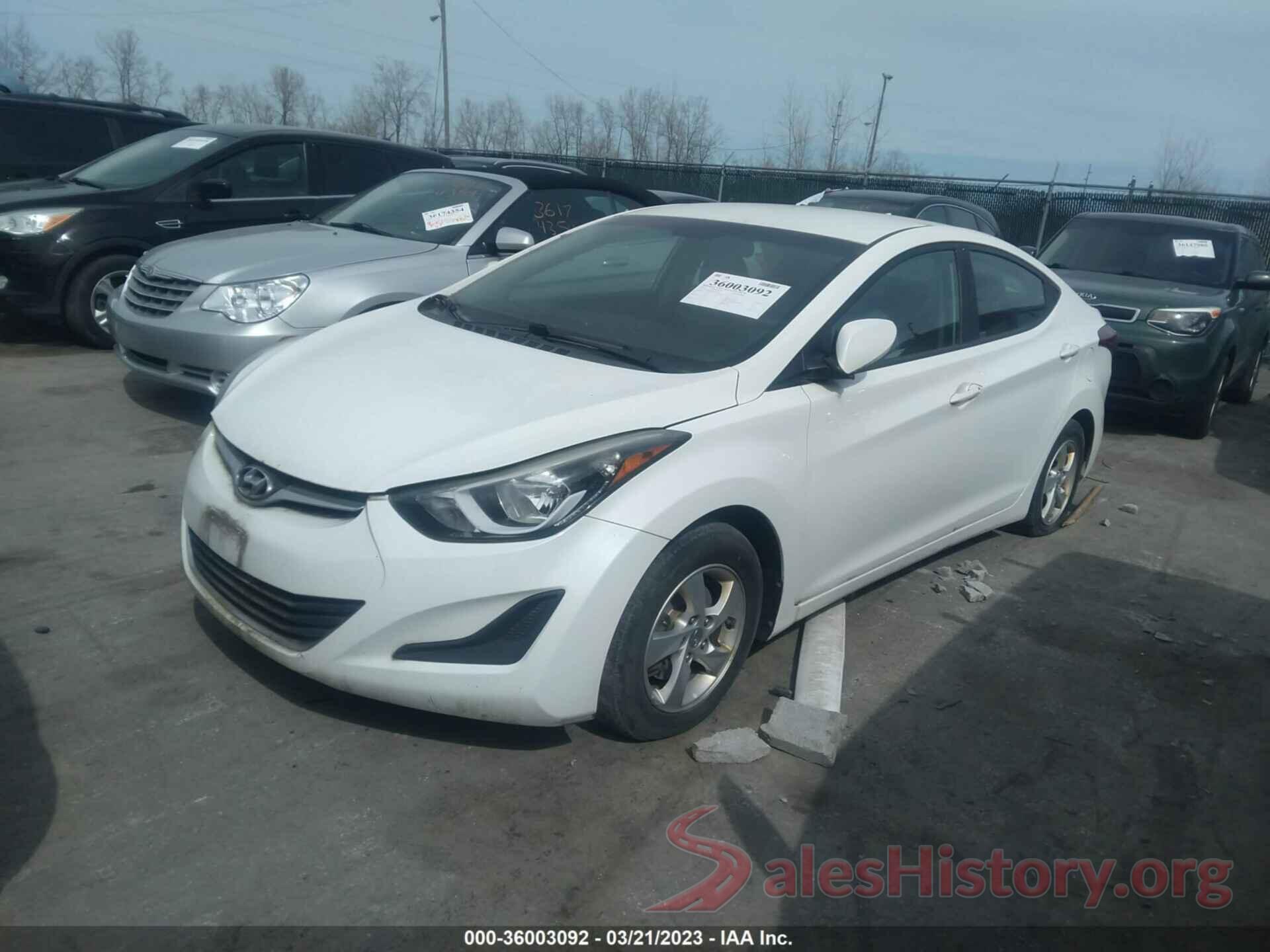 5NPDH4AE9EH458786 2014 HYUNDAI ELANTRA