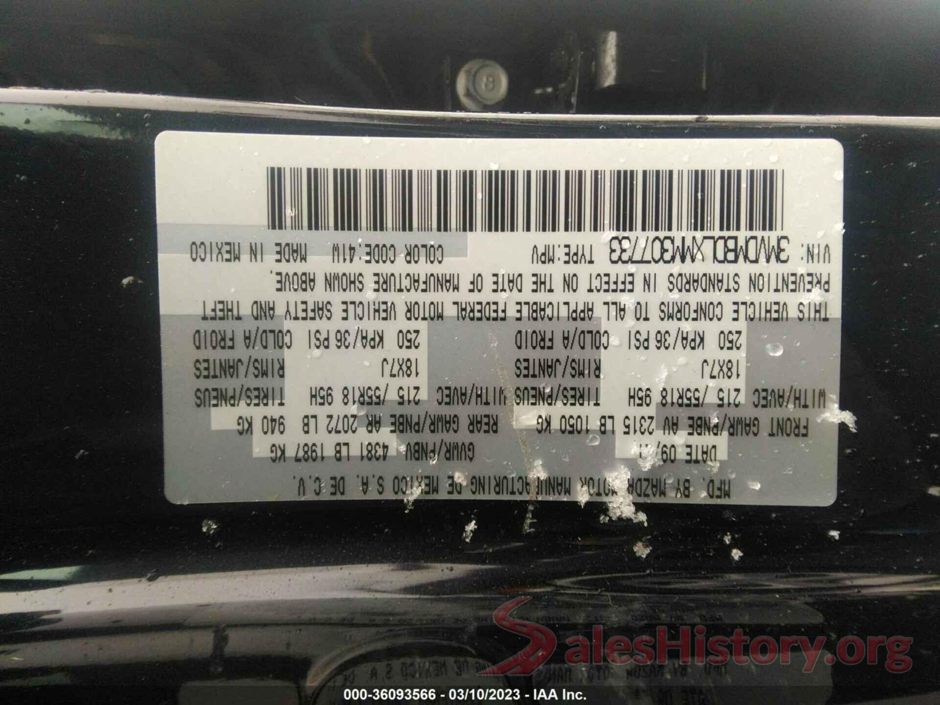 3MVDMBDLXMM307733 2021 MAZDA CX-30