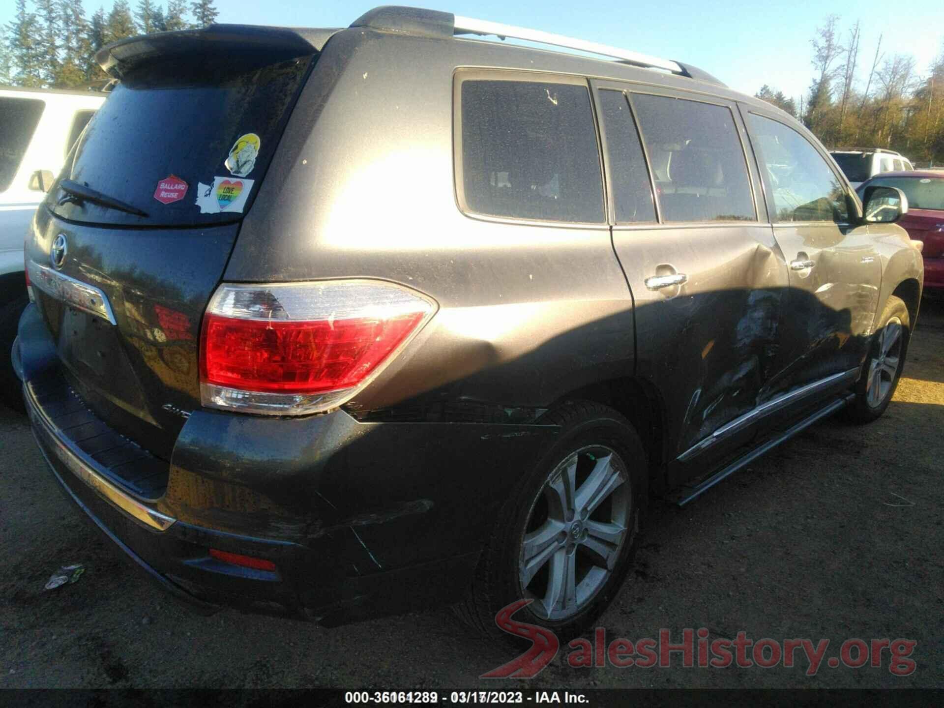 5TDDK3EH5CS139313 2012 TOYOTA HIGHLANDER