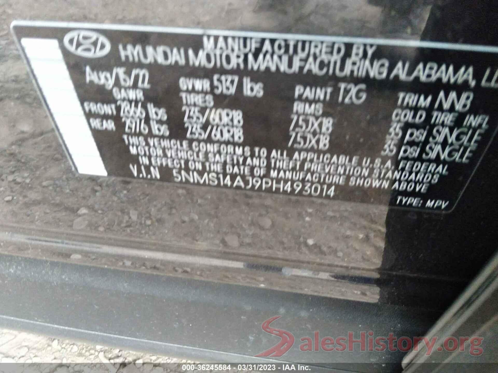 5NMS14AJ9PH493014 2023 HYUNDAI SANTA FE