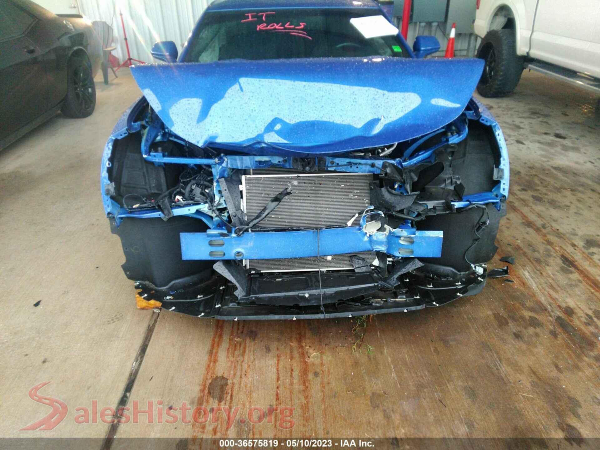 2019 CHEVROLET CAMARO VIN 1G1FA1RX5K0155023, rear passenger side