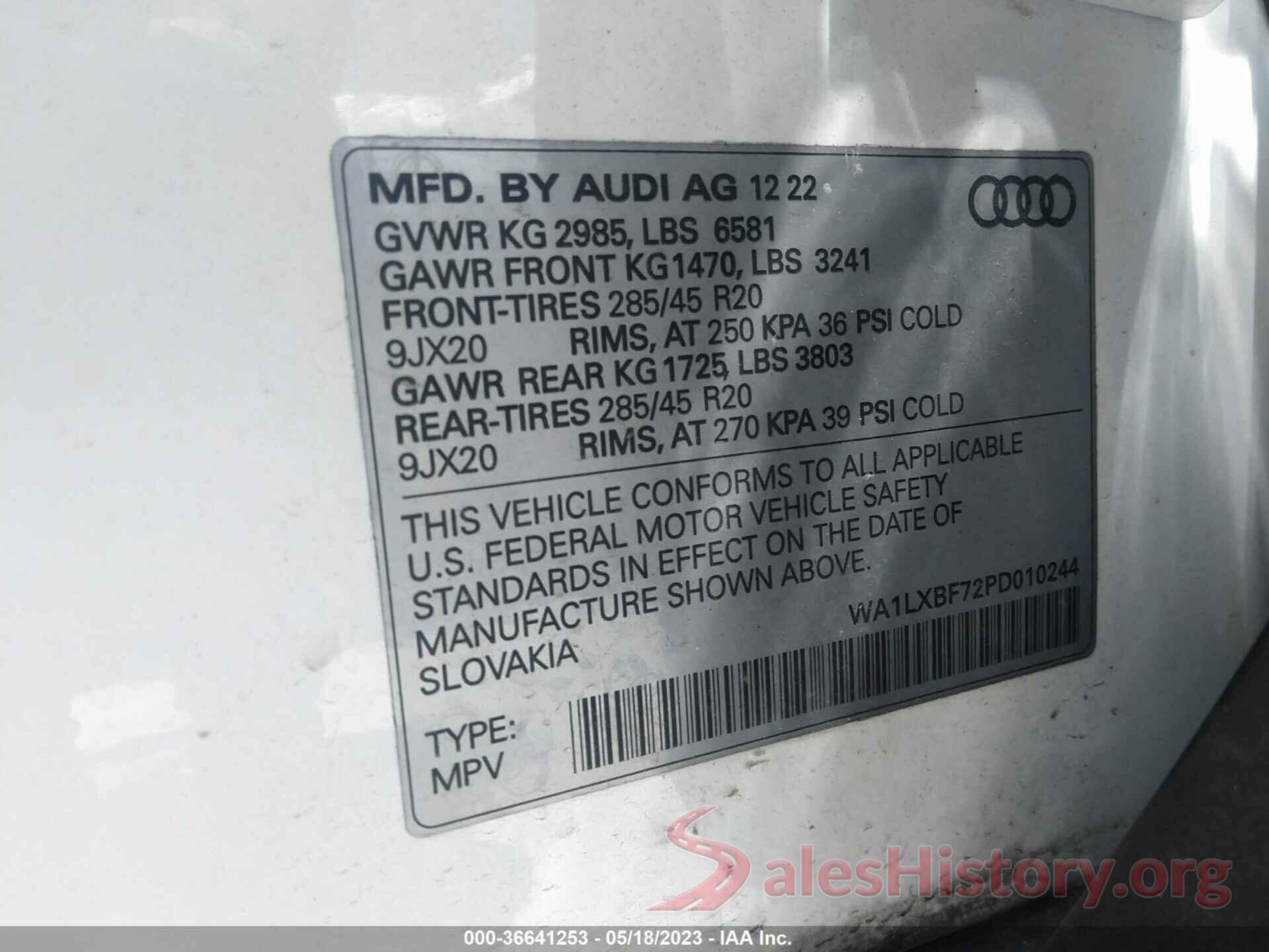 WA1LXBF72PD010244 2023 AUDI Q7