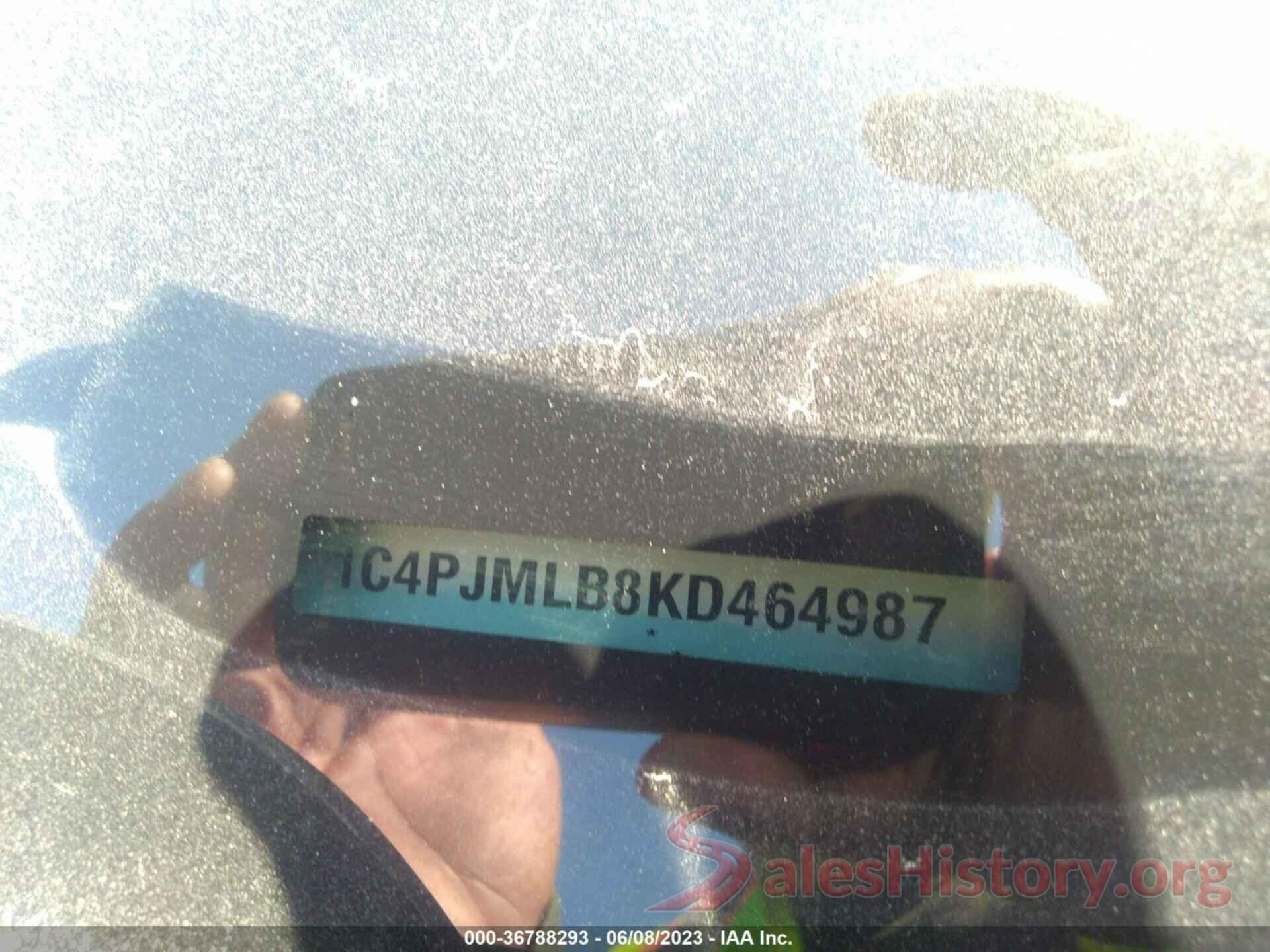 1C4PJMLB8KD464987 2019 JEEP CHEROKEE