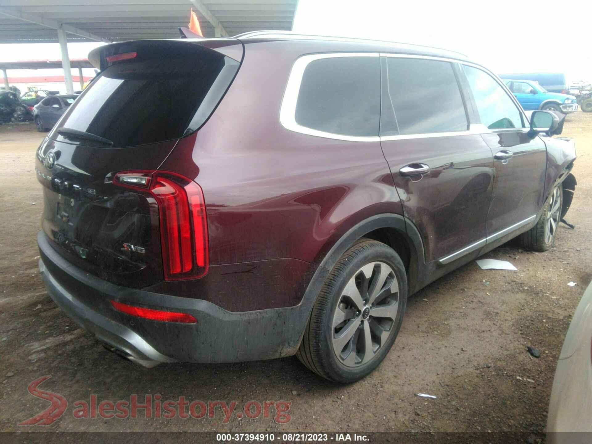 2020 KIA TELLURIDE VIN 5XYP64HC3LG028943, rear driver side