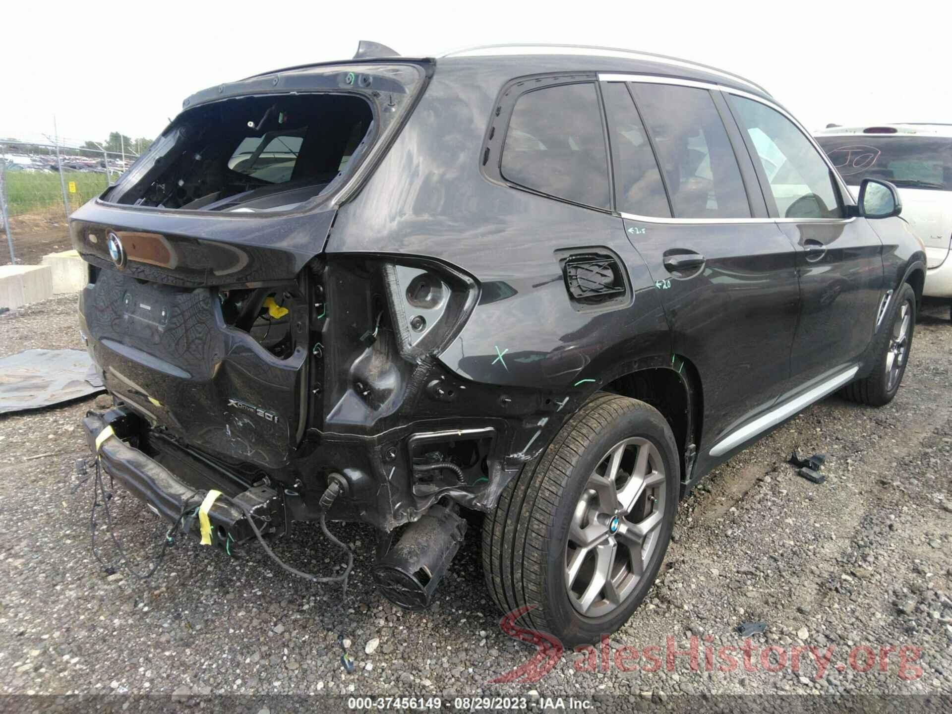 5UX53DP04N9M41707 2022 BMW X3