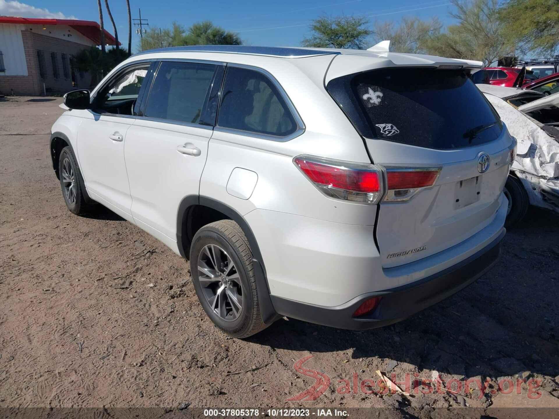 5TDKKRFH4GS176237 2016 TOYOTA HIGHLANDER