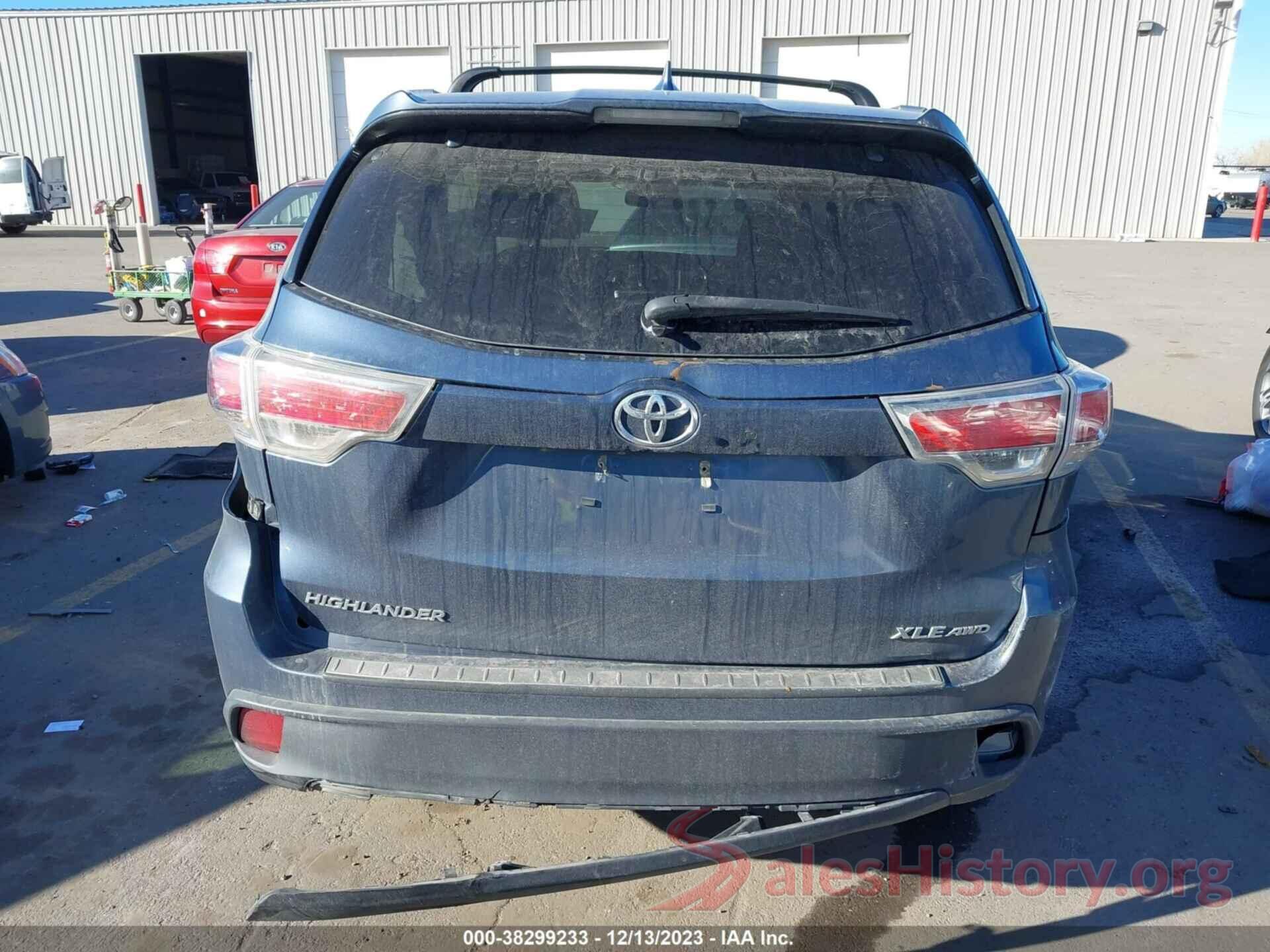 5TDJKRFH3ES008615 2014 TOYOTA HIGHLANDER