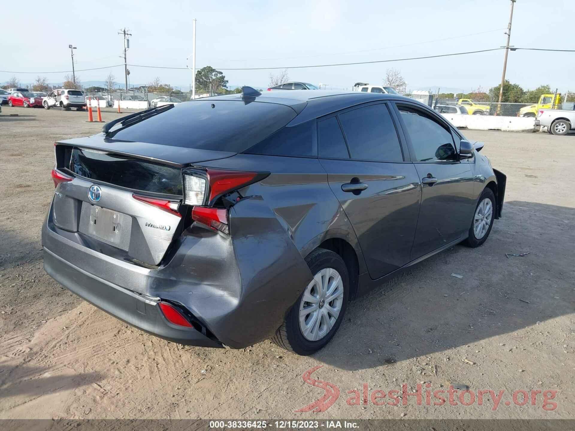 JTDKARFU2K3096185 2019 TOYOTA PRIUS