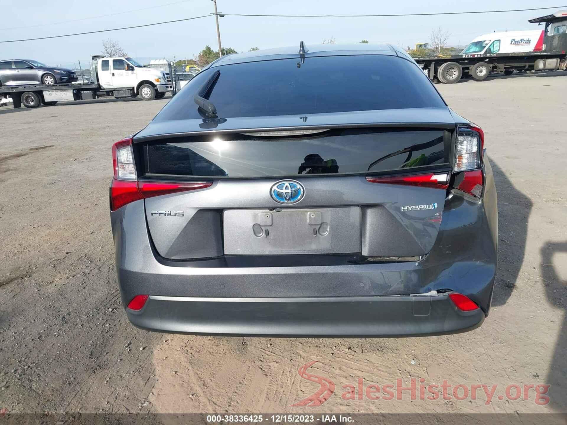 JTDKARFU2K3096185 2019 TOYOTA PRIUS