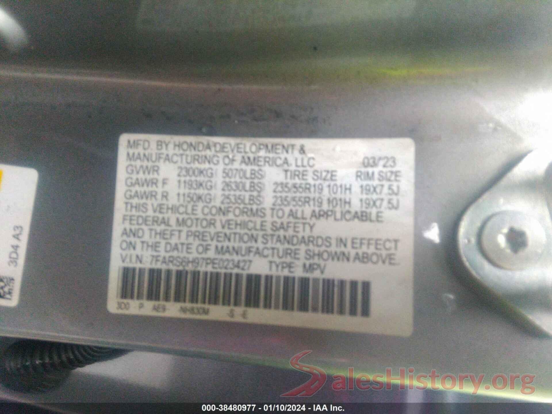 7FARS6H97PE023427 2023 HONDA CR-V