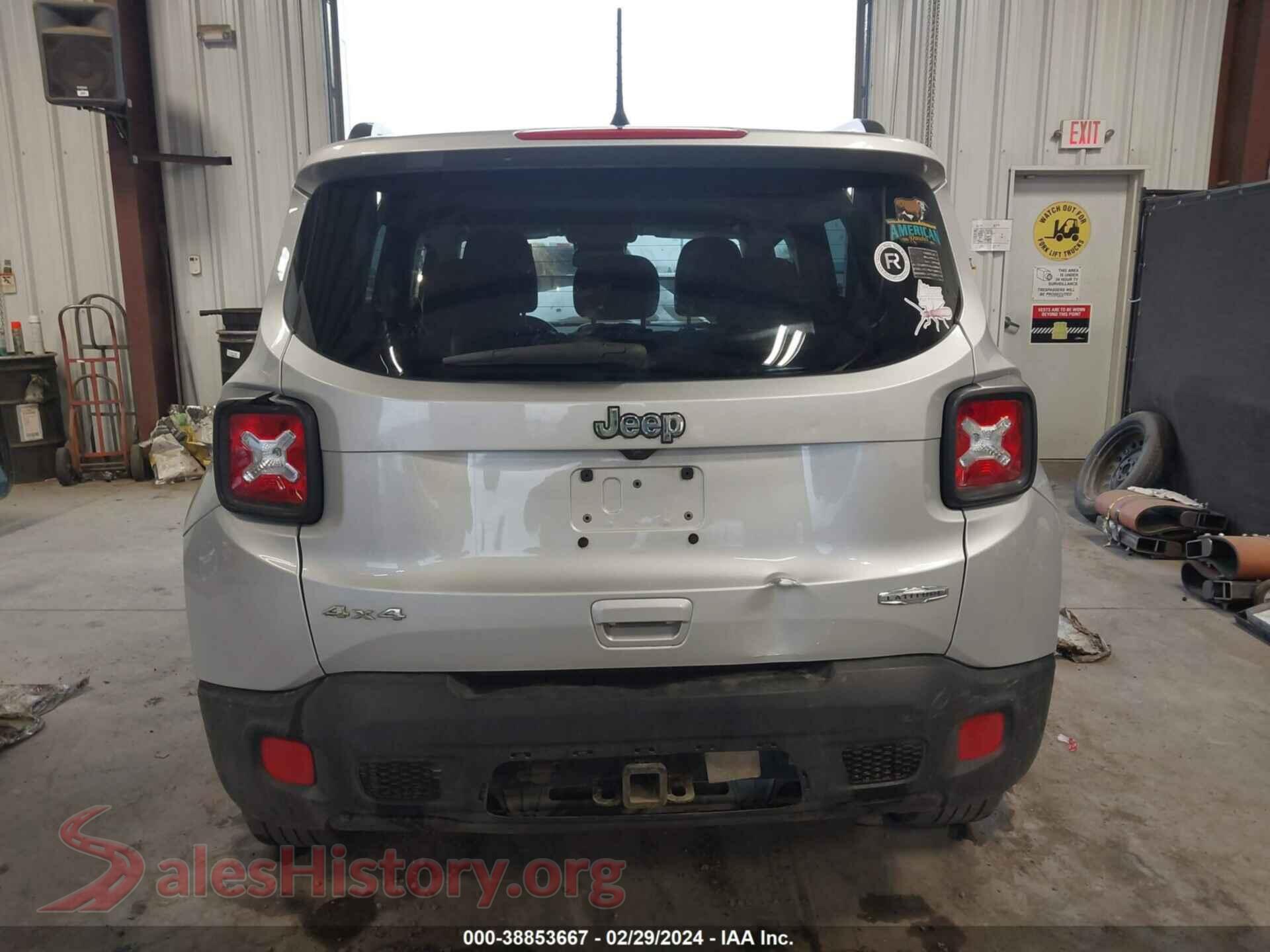 2018 JEEP RENEGADE VIN ZACCJBBB0JPH13030, auction photo 17