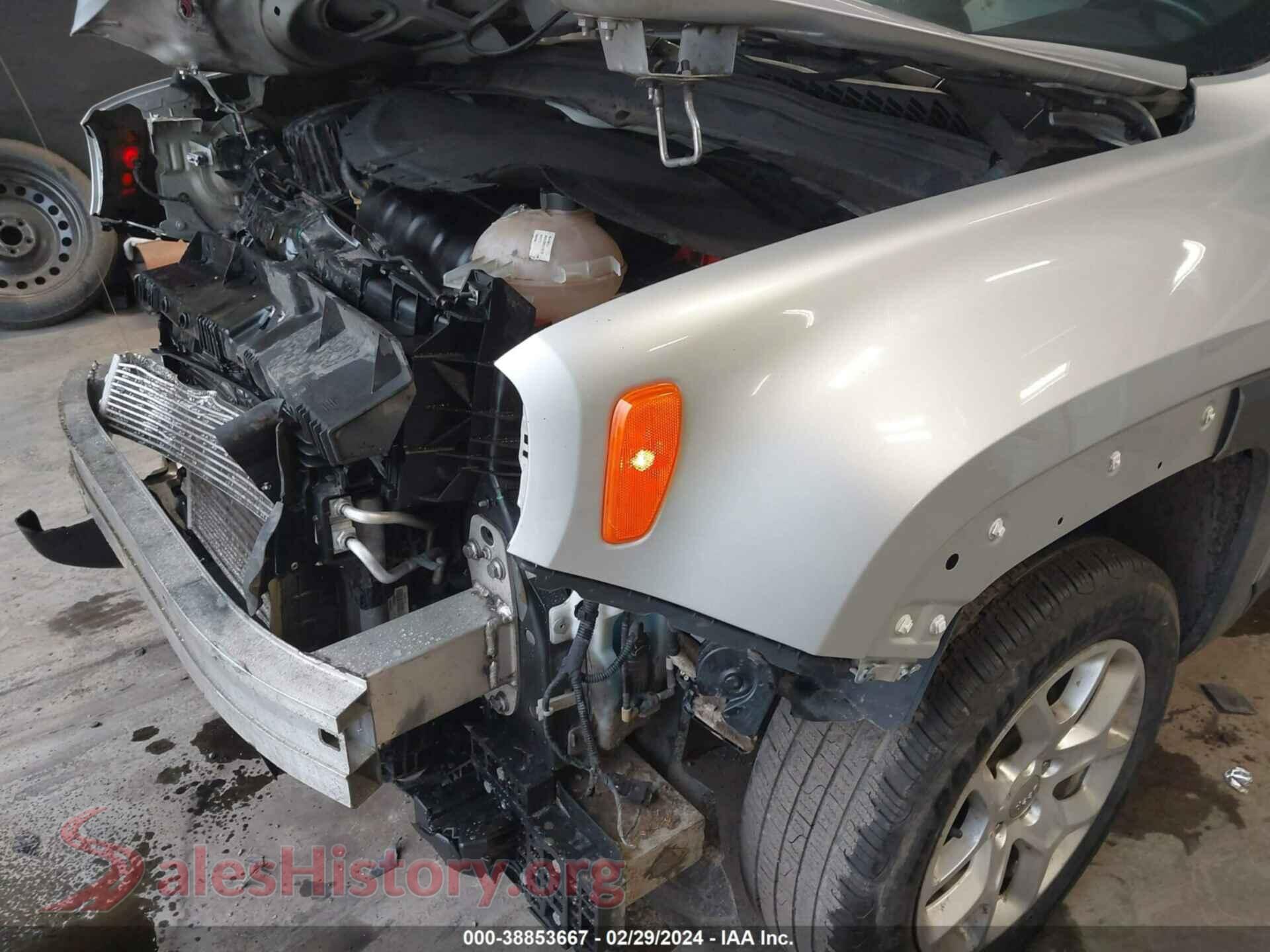 2018 JEEP RENEGADE VIN ZACCJBBB0JPH13030, rear passenger side