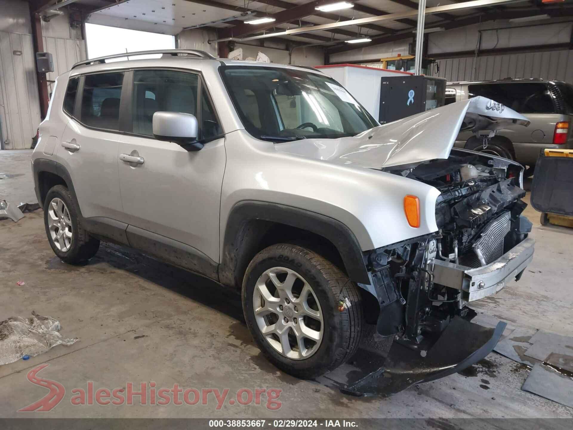 2018 JEEP RENEGADE VIN ZACCJBBB0JPH13030, front 3/4 driver side