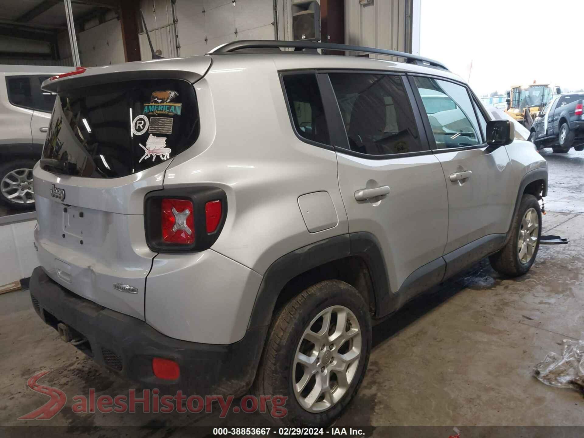 2018 JEEP RENEGADE VIN ZACCJBBB0JPH13030, rear driver side