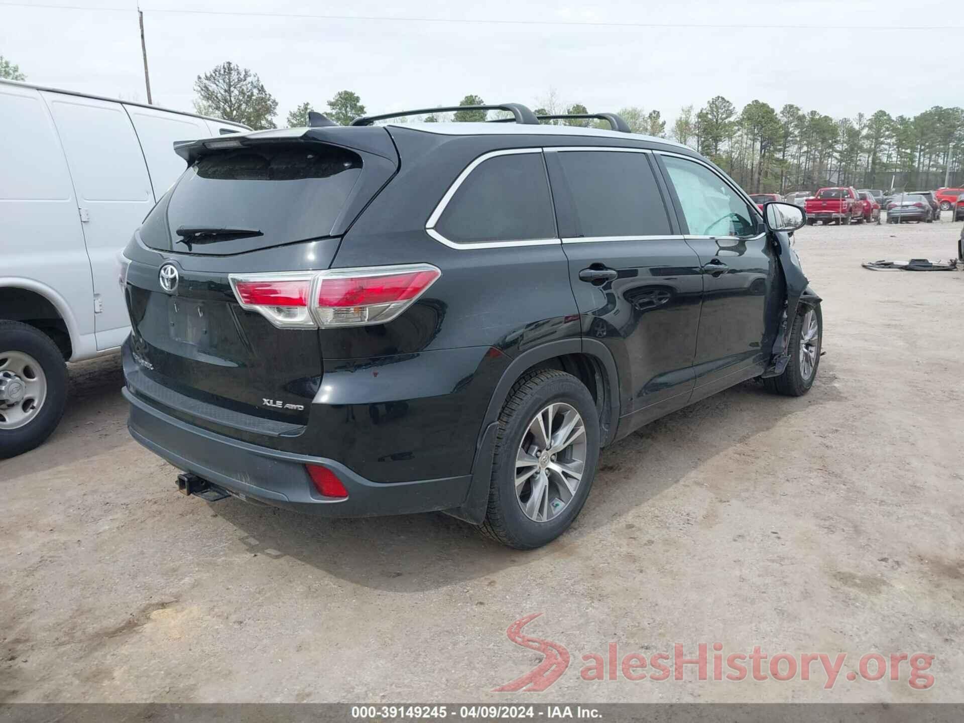 5TDJKRFH7FS221097 2015 TOYOTA HIGHLANDER