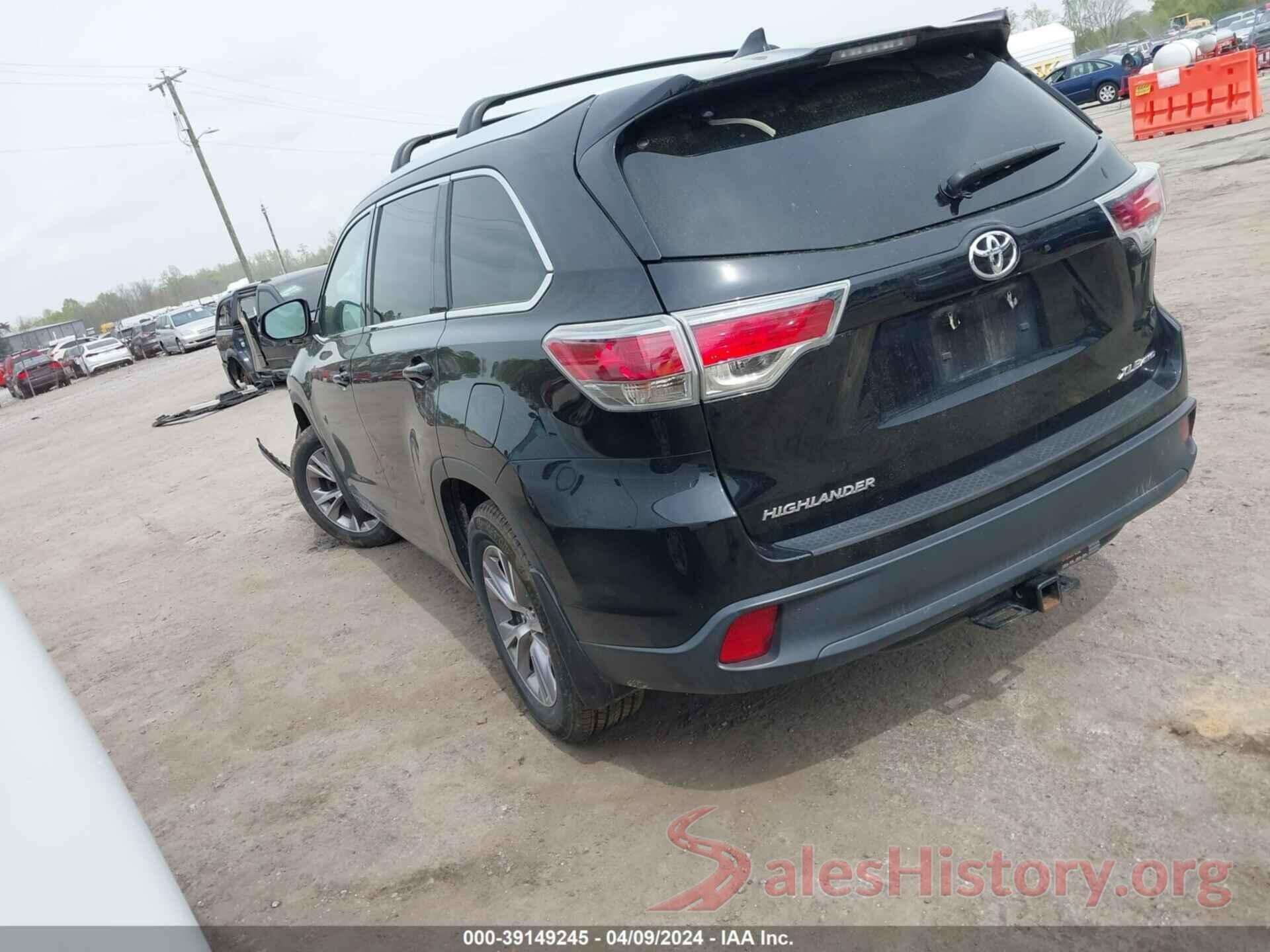 5TDJKRFH7FS221097 2015 TOYOTA HIGHLANDER