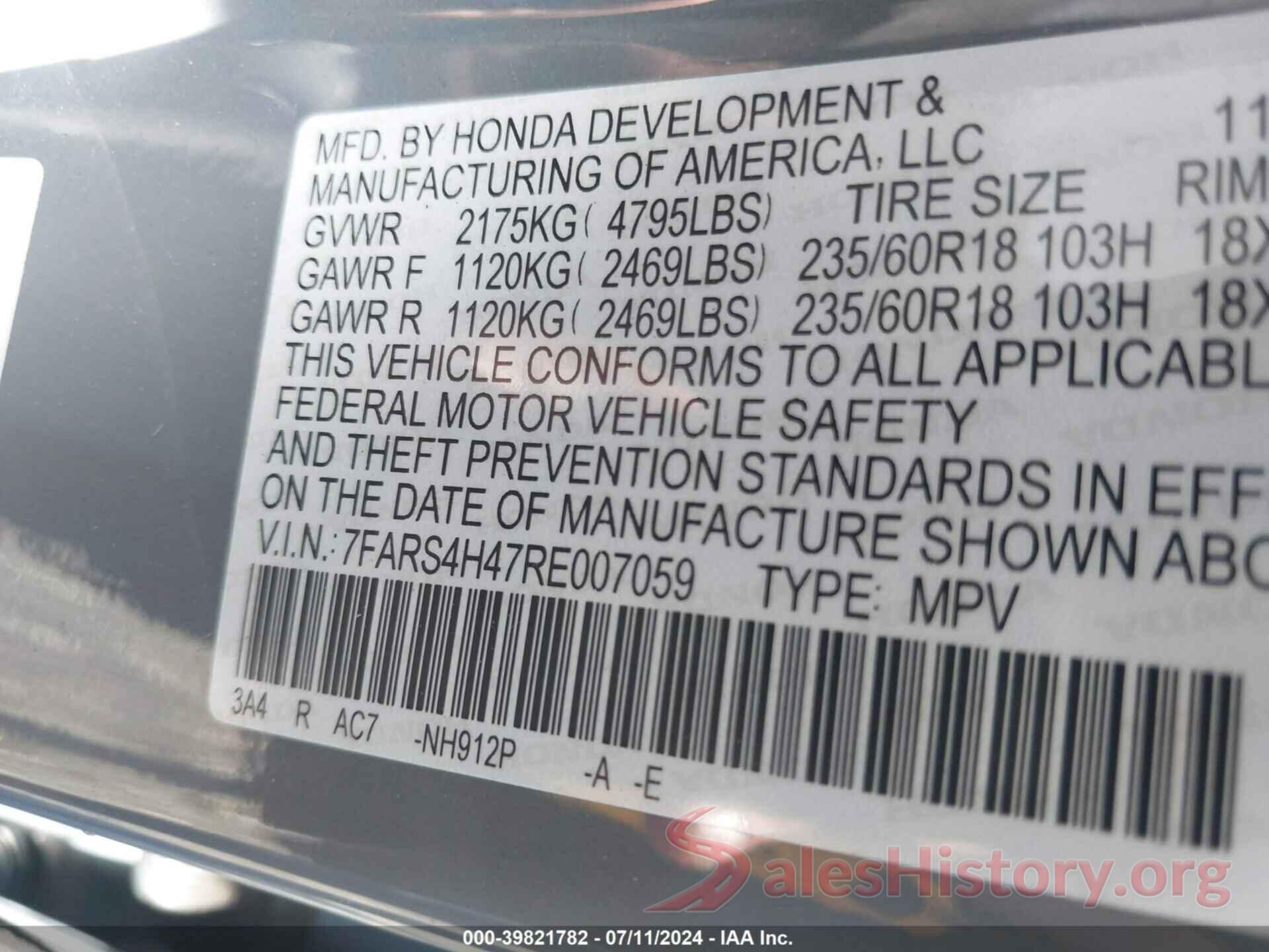 7FARS4H47RE007059 2024 HONDA CR-V