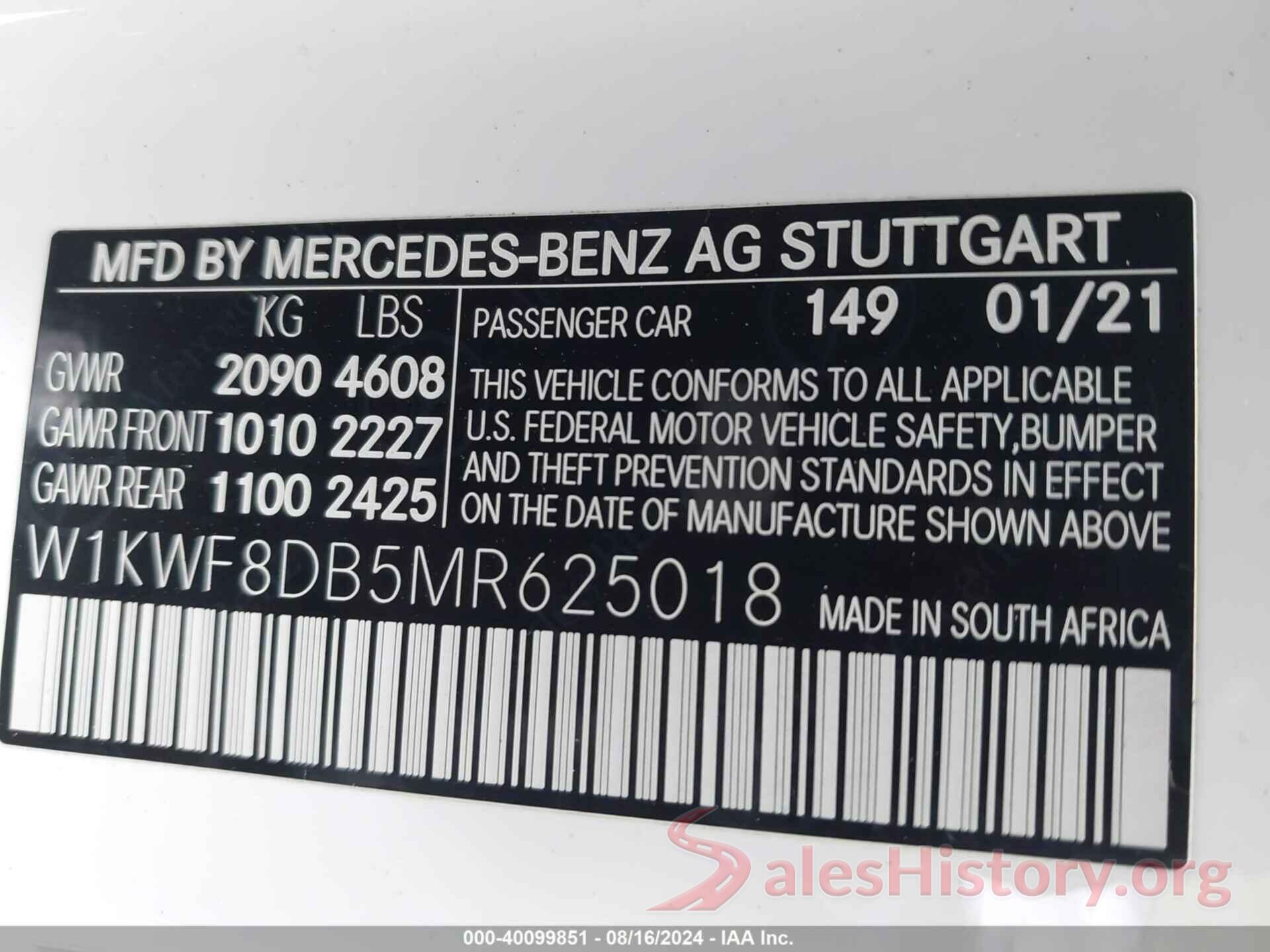 W1KWF8DB5MR625018 2021 MERCEDES-BENZ C