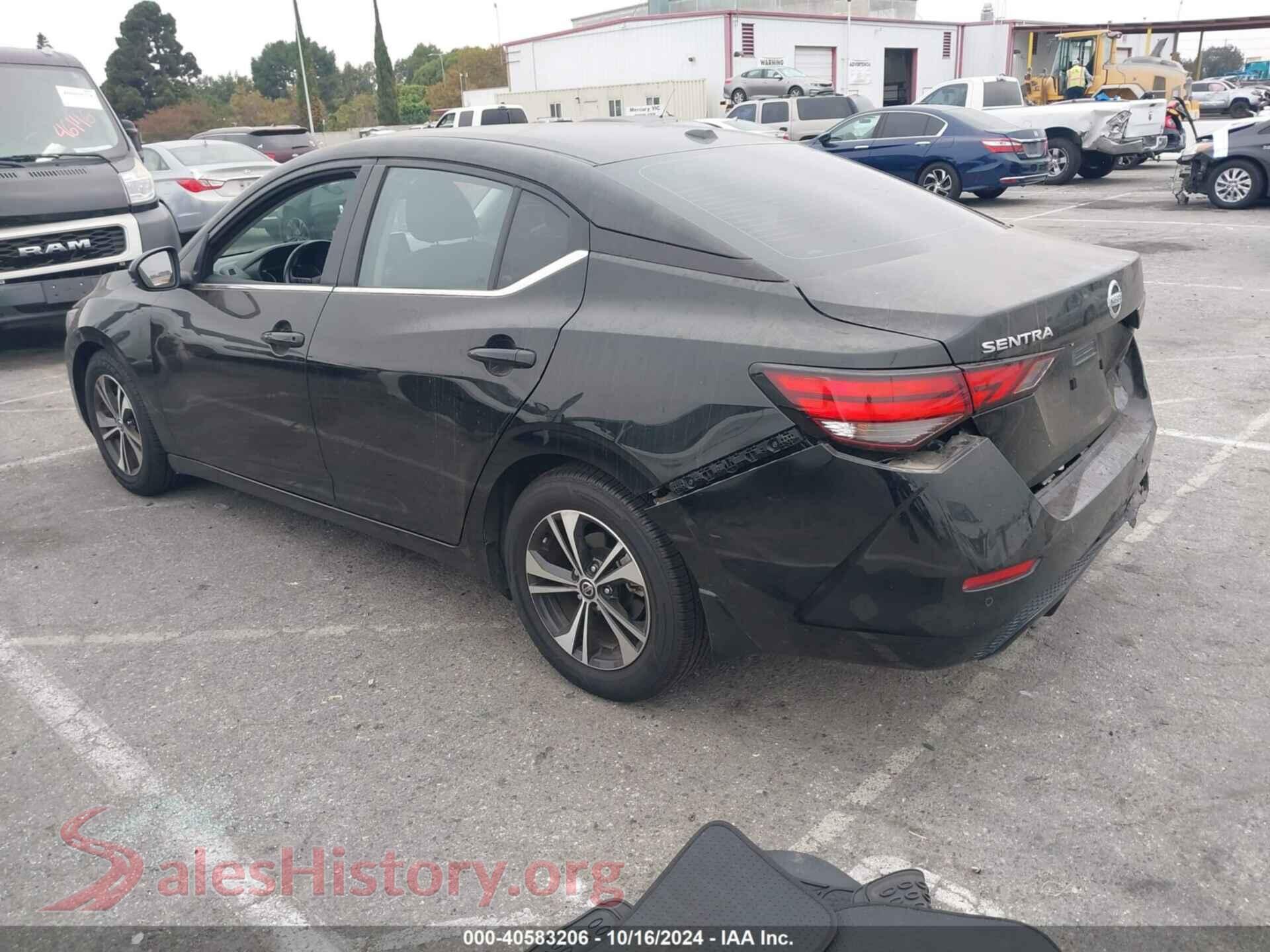 2021 NISSAN SENTRA VIN 3N1AB8CV4MY264518, driver side view