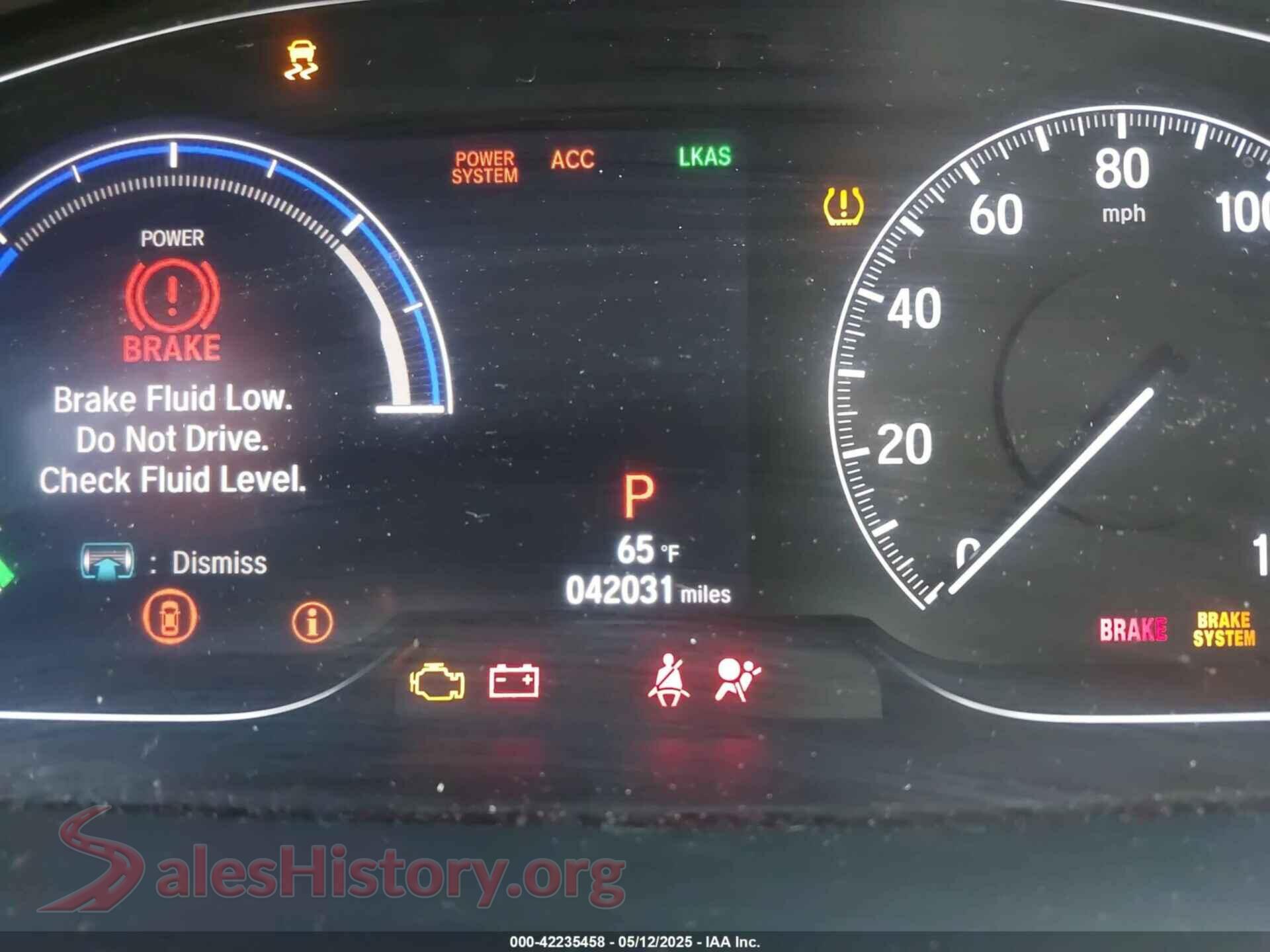 2020 HONDA INSIGHT VIN 19XZE4F99LE010043, auction photo 16
