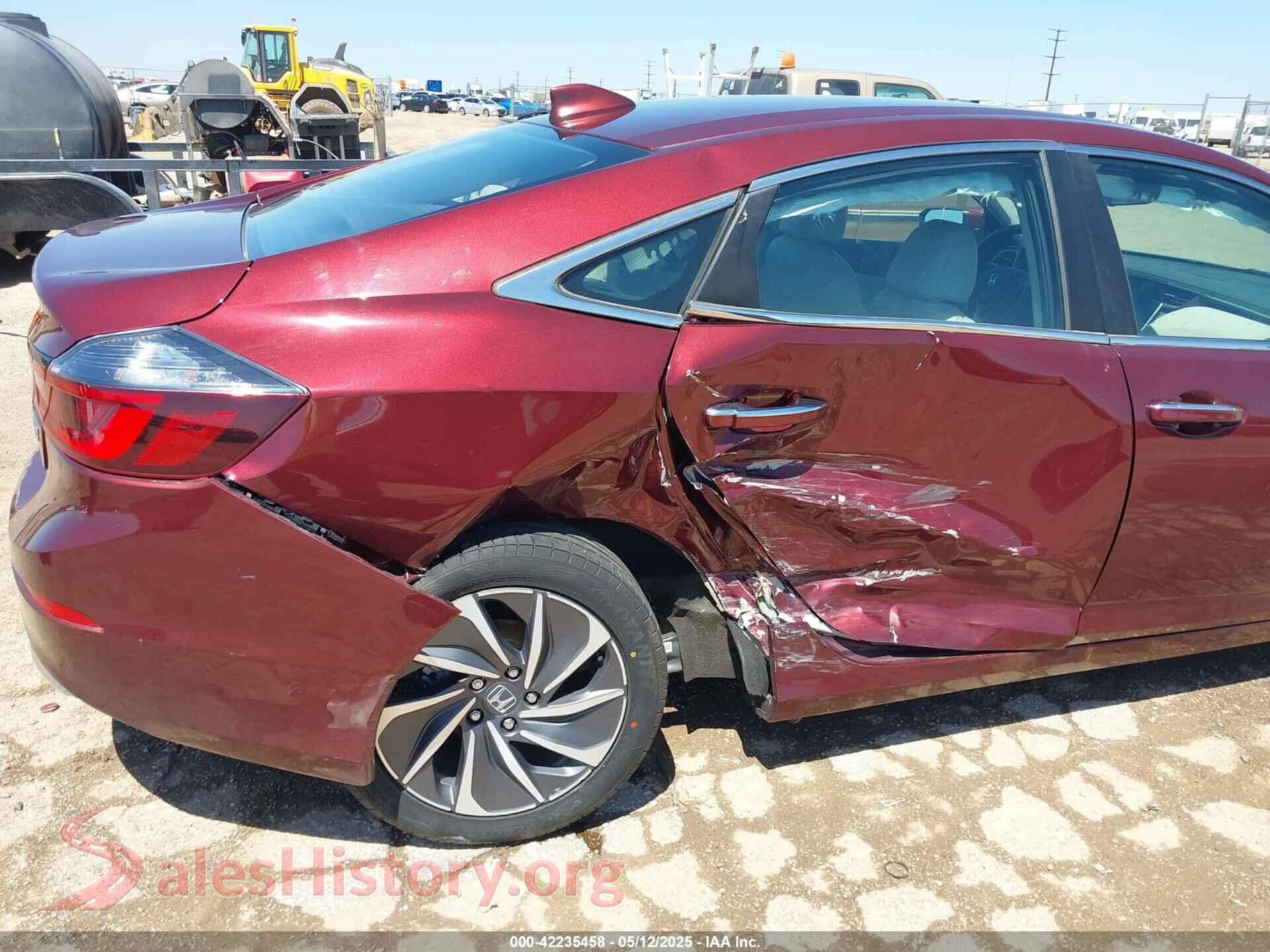 2020 HONDA INSIGHT VIN 19XZE4F99LE010043, rear passenger side