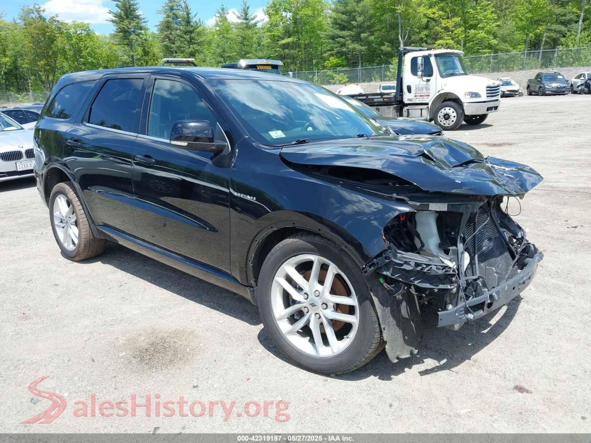 2021 DODGE DURANGO VIN 1C4SDJCT6MC850650, auction photo